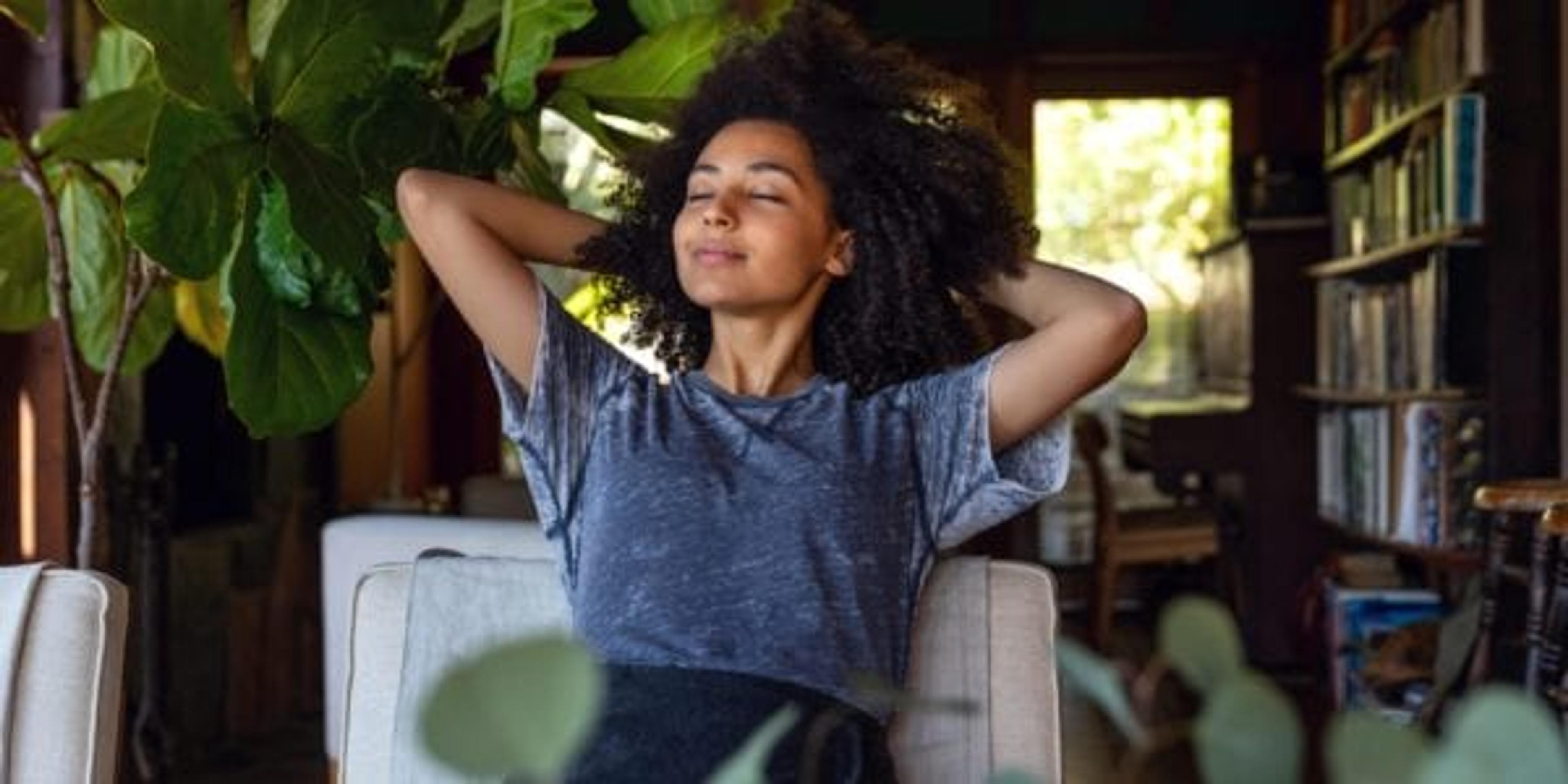 young woman relaxing