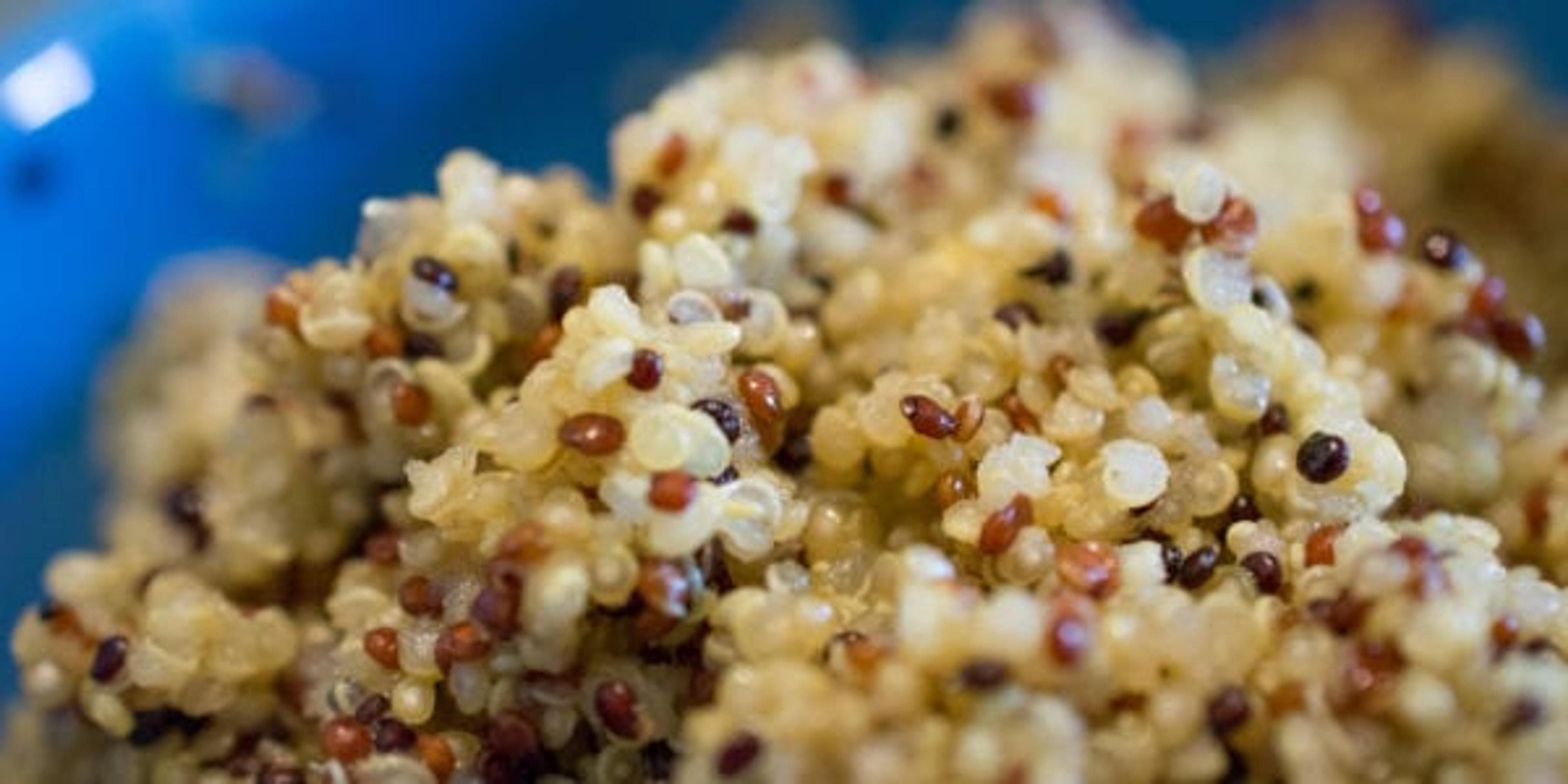 Quinoa in a bowl.