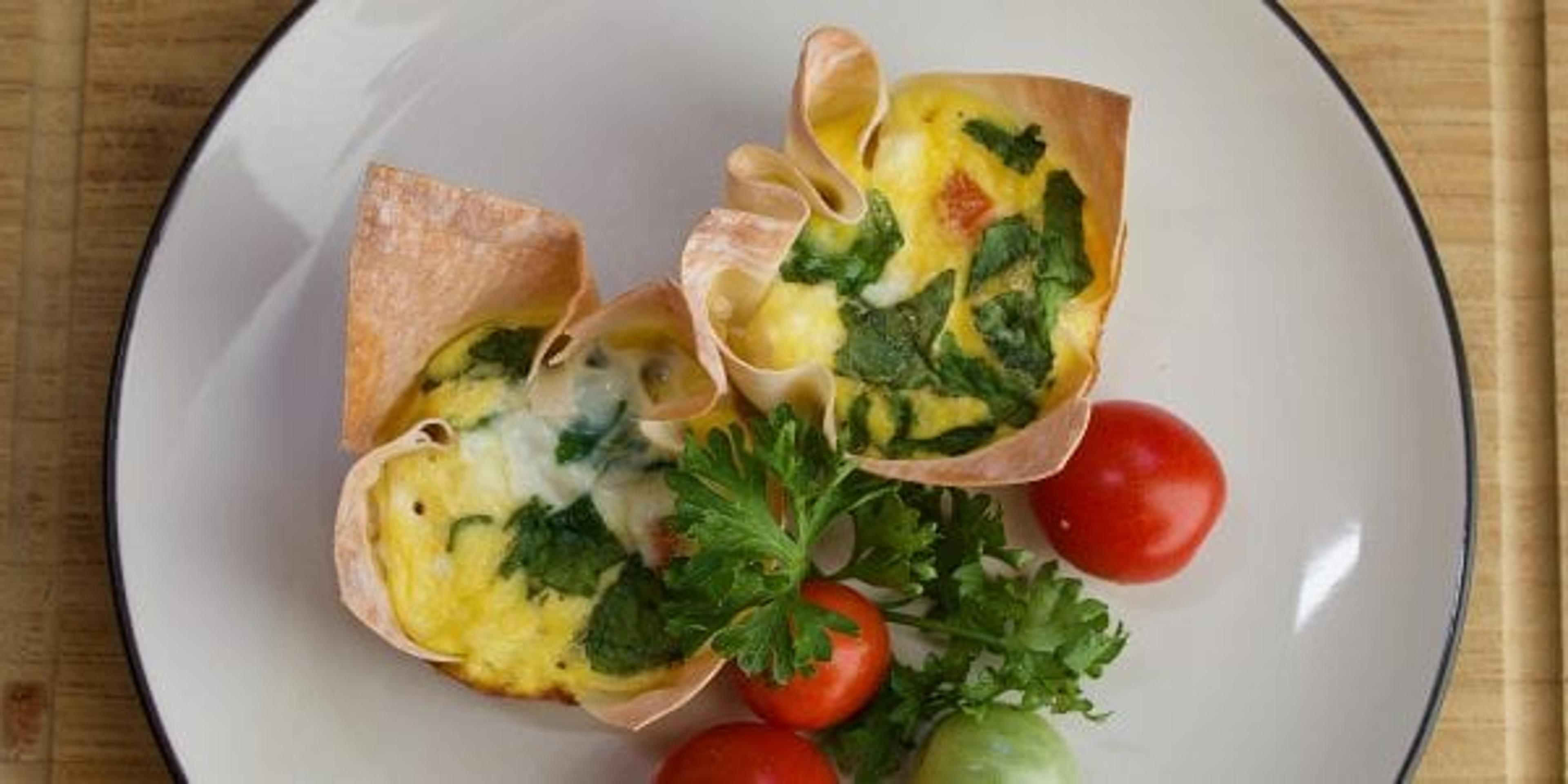 veggie egg wonton cugs