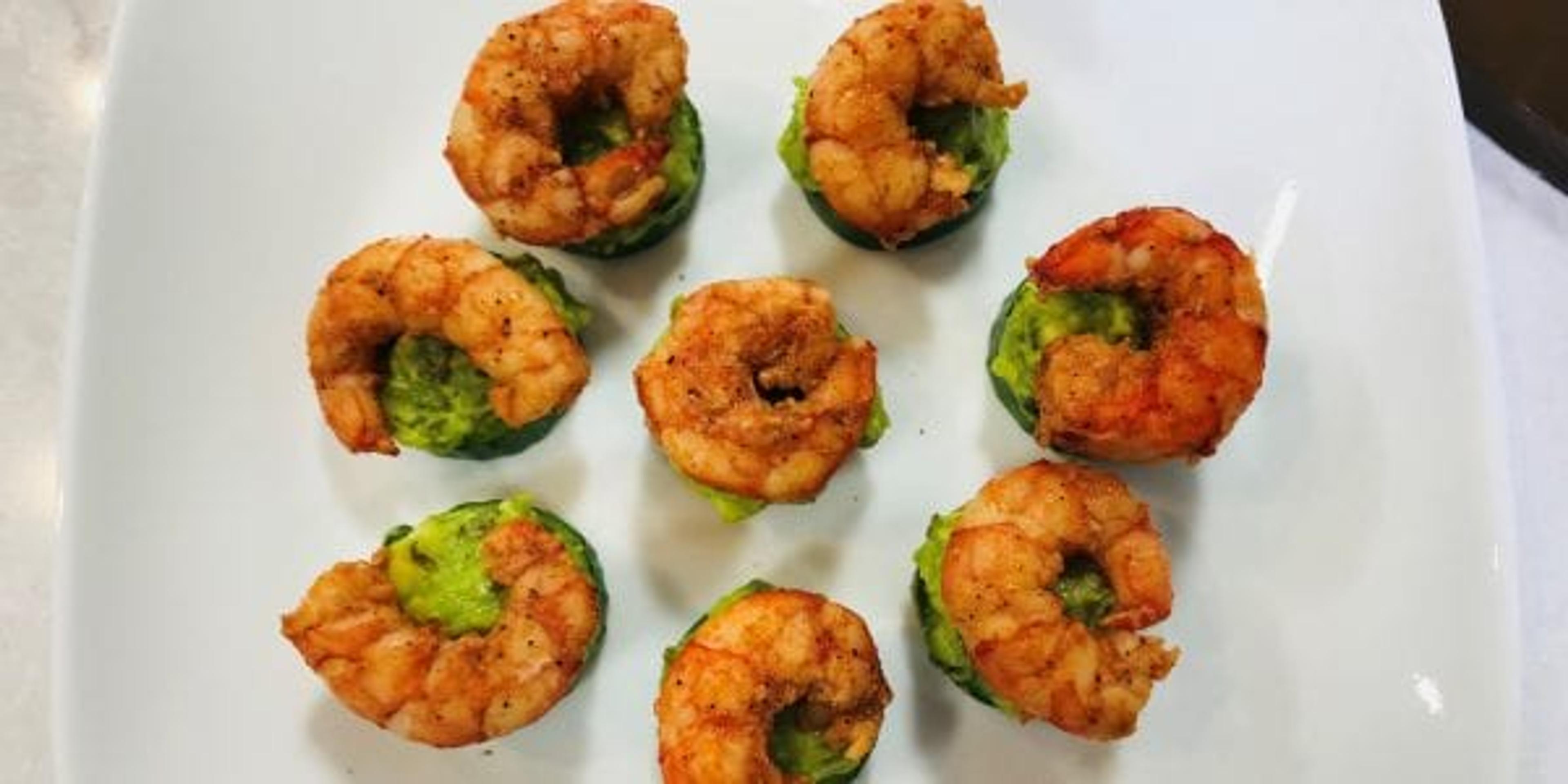 shrimp avocado bites