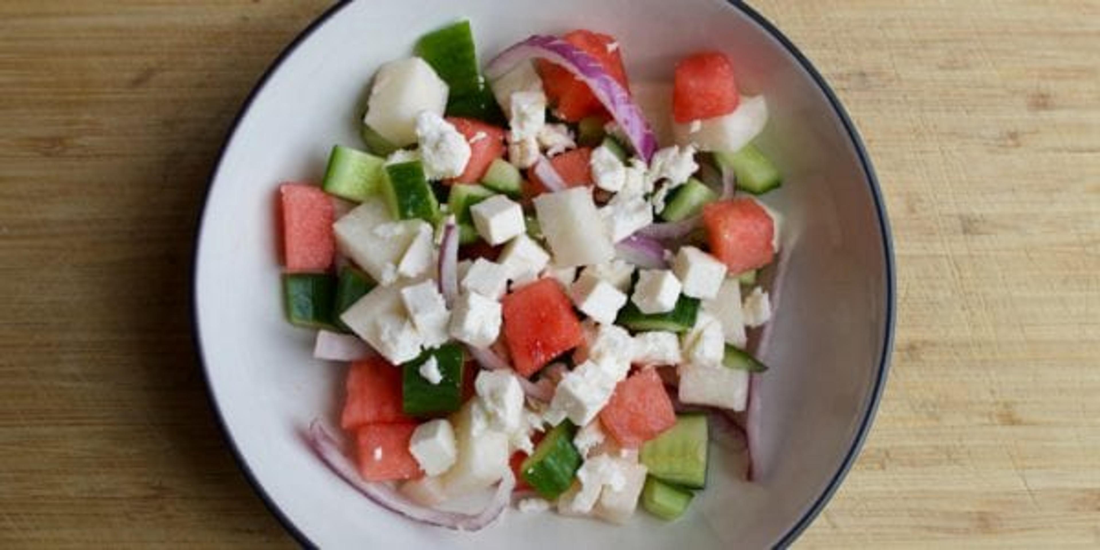 watermelon, jicama and cucumber salad