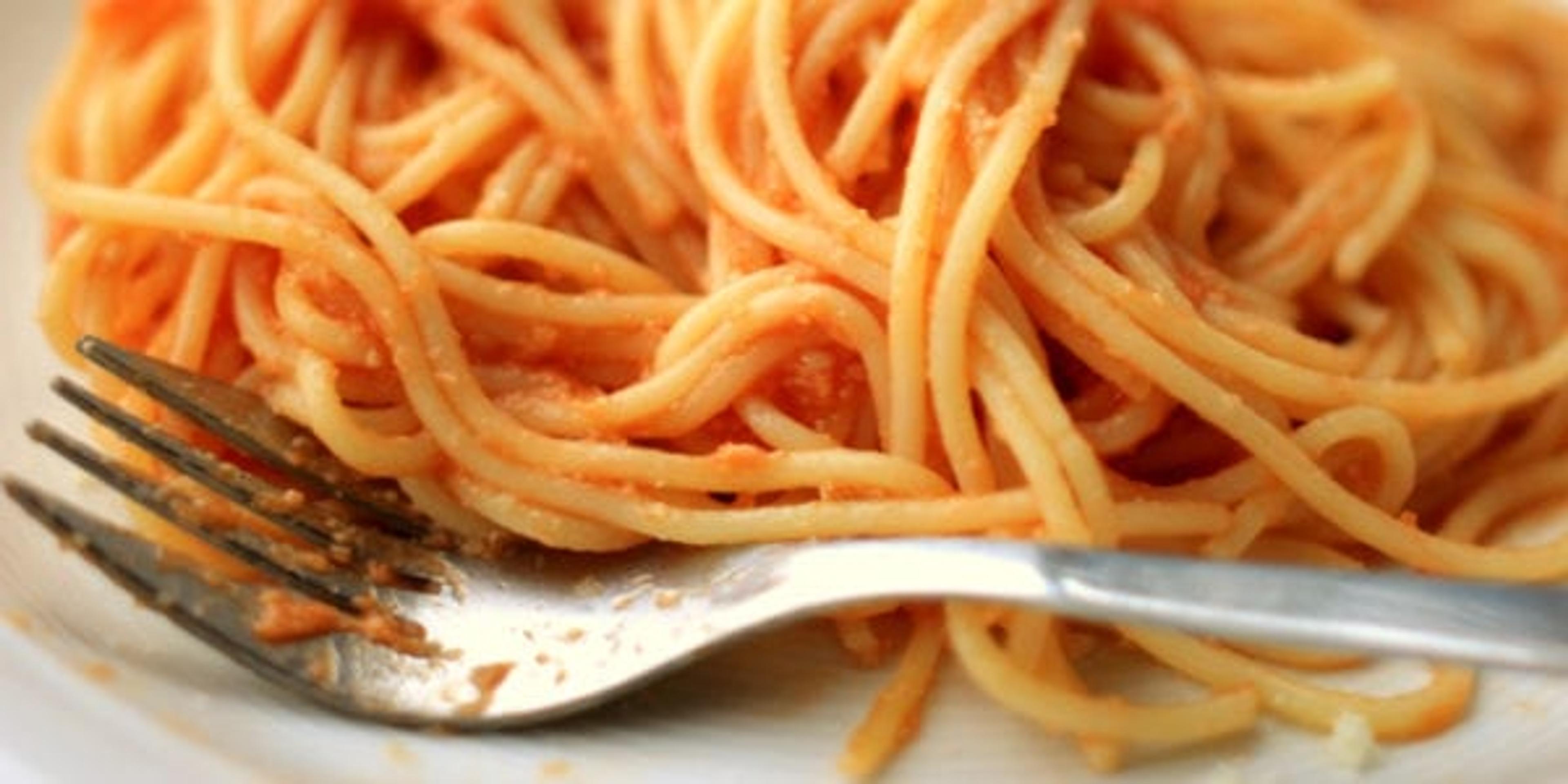 A plate of spaghetti