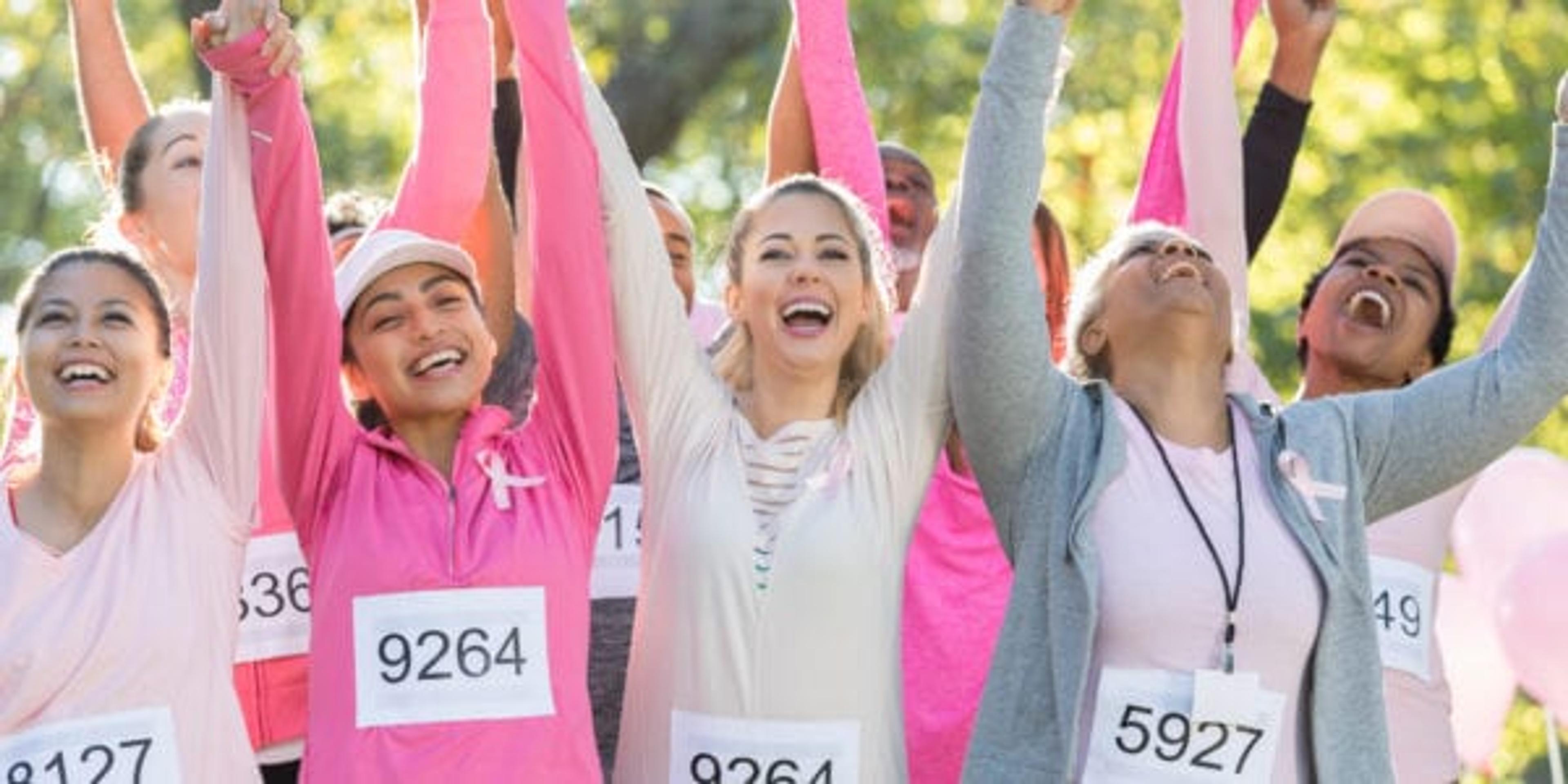 Group of women all ages survivors of breast cancer