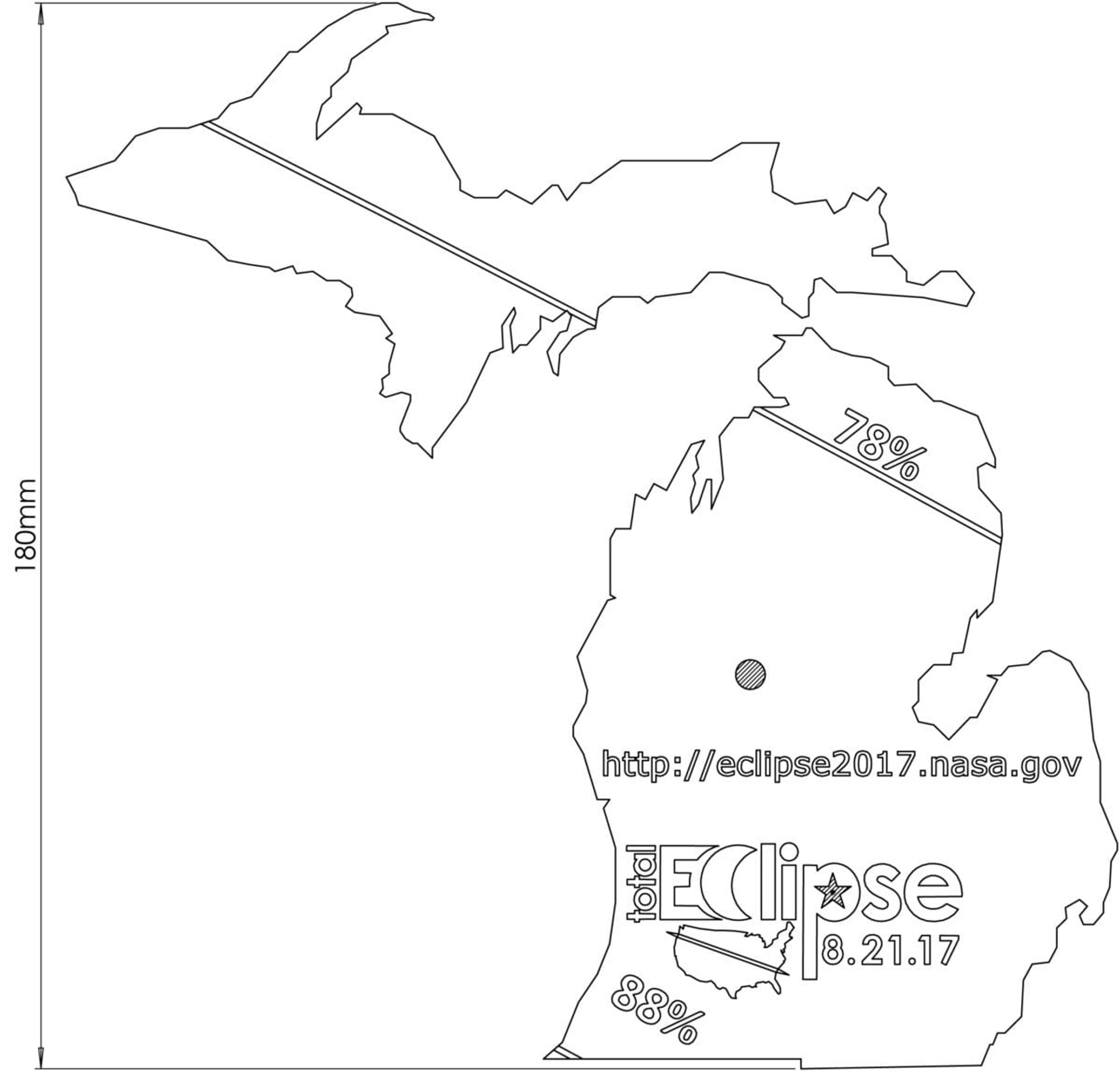 Michigan eclipse template