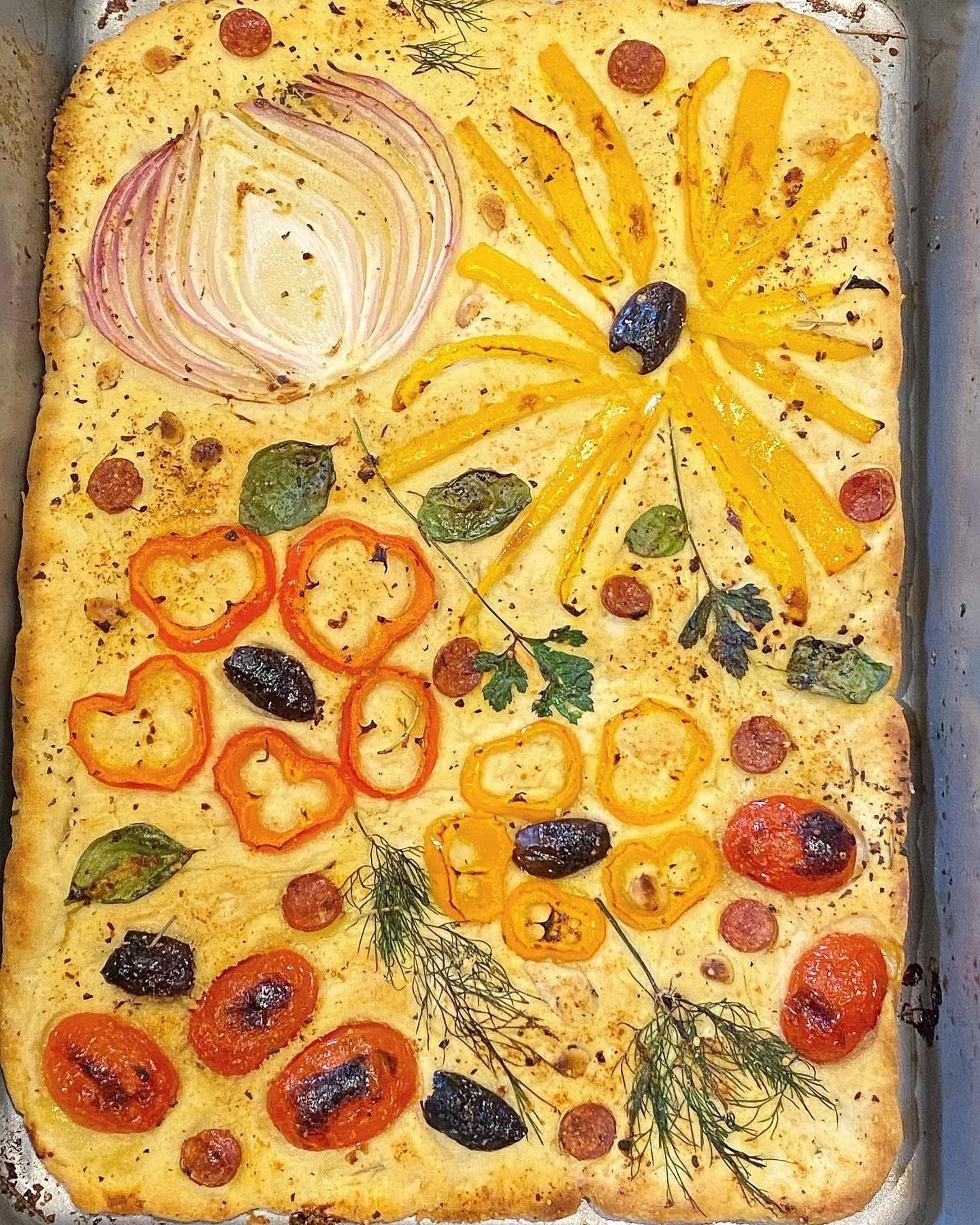 focaccia bread art