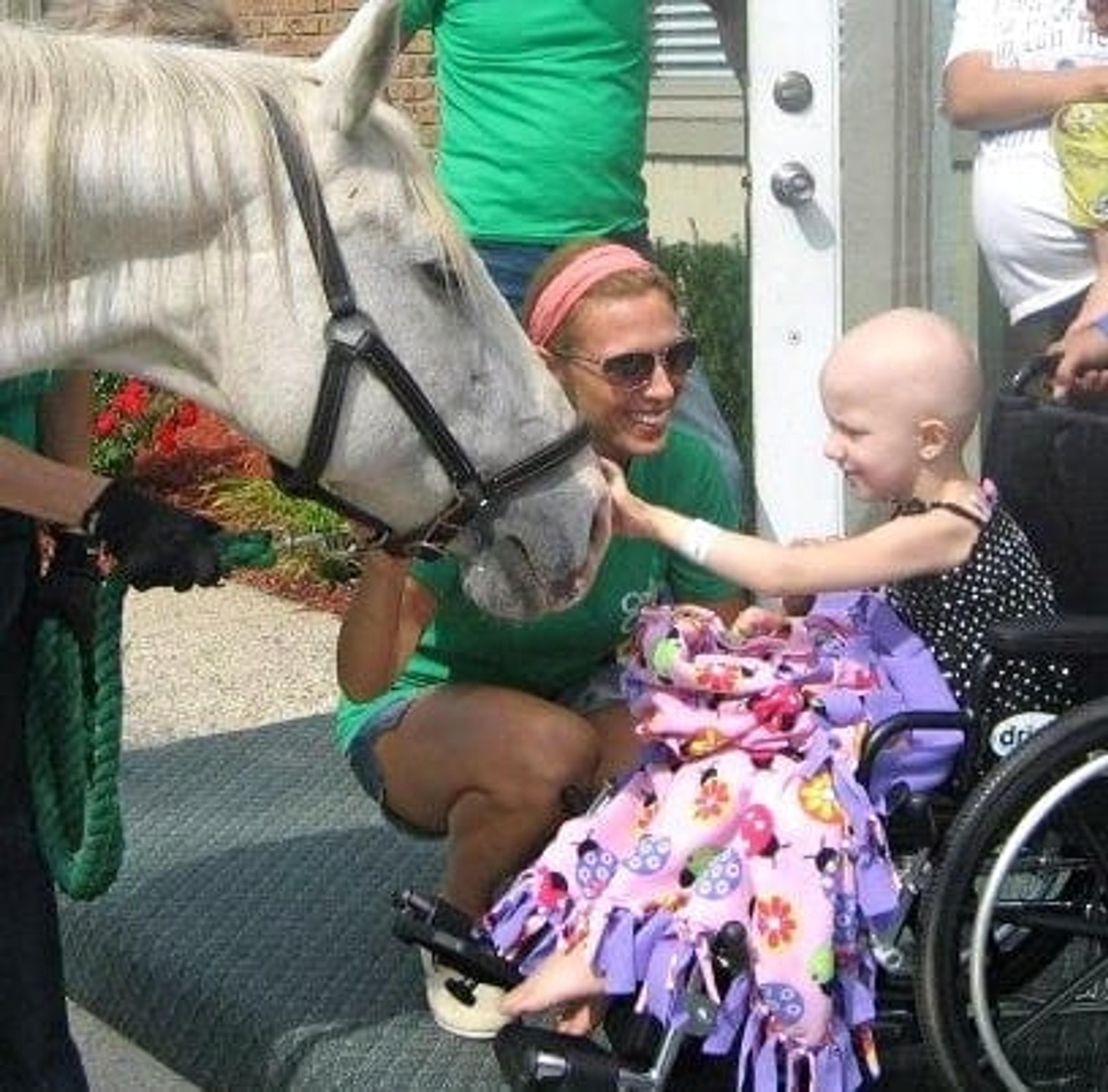 Young girl with cancer answers Horsey House Call