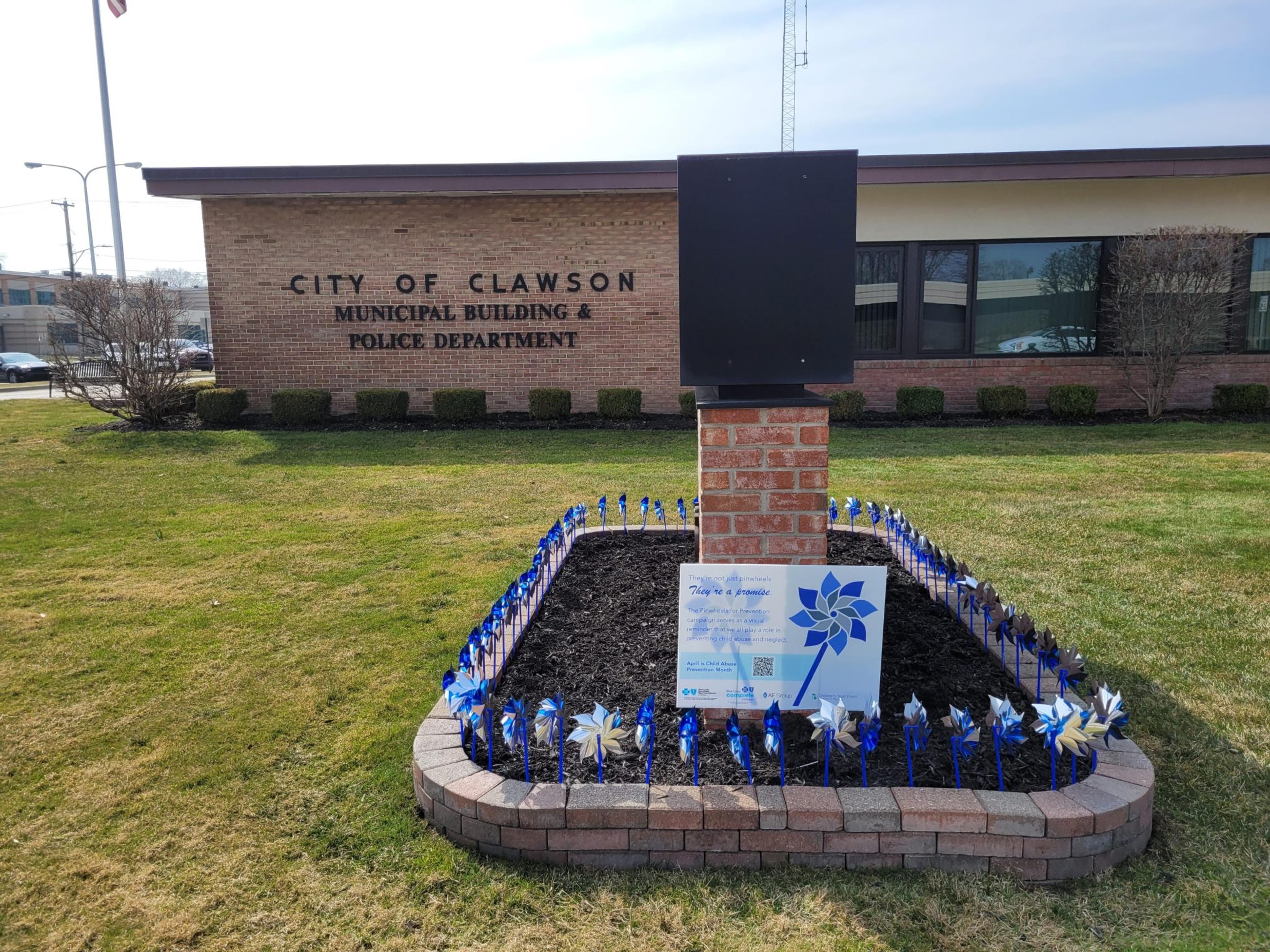 A pinwheel garden in the city of Clawson.