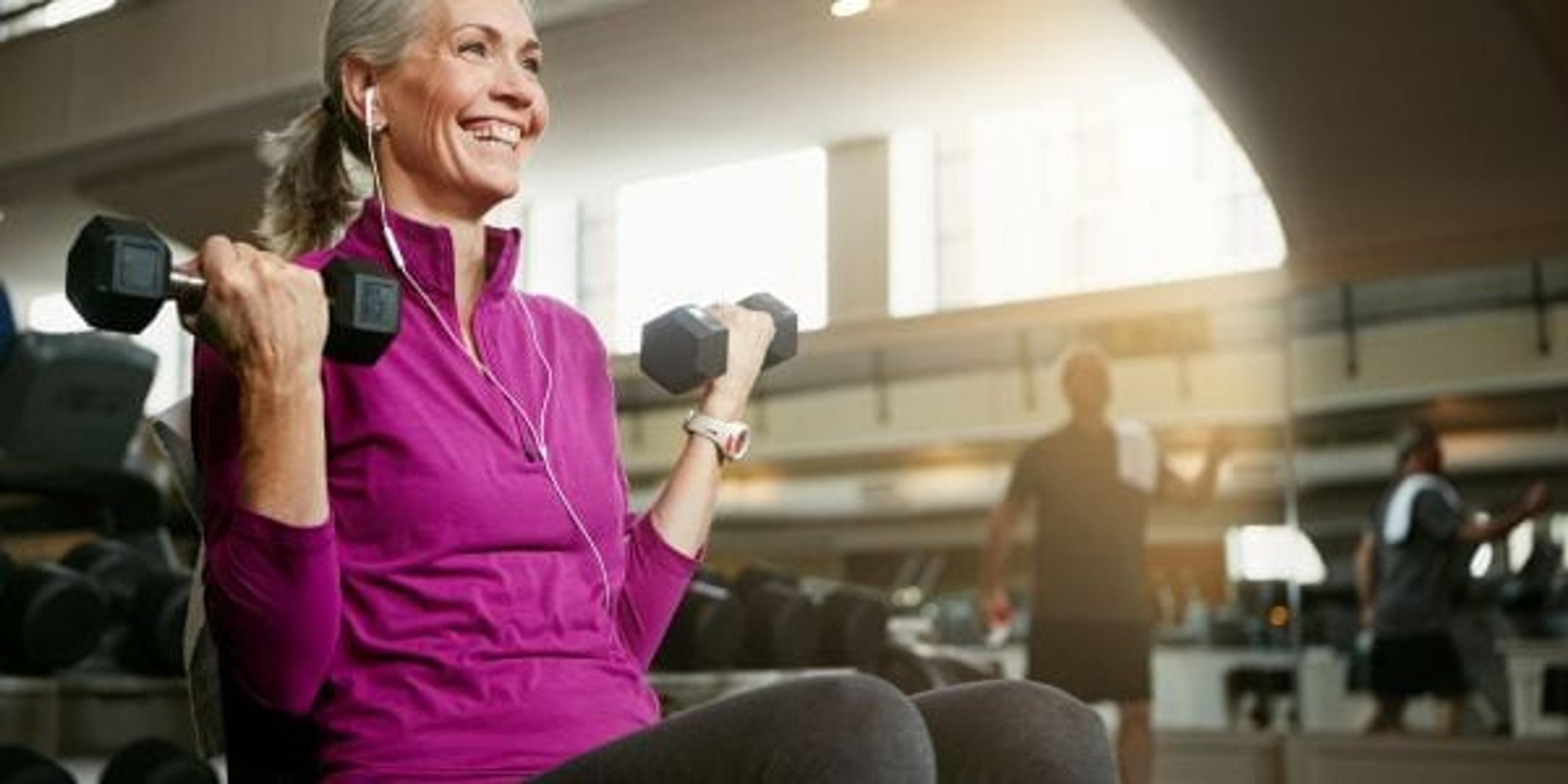 Woman lifting weights