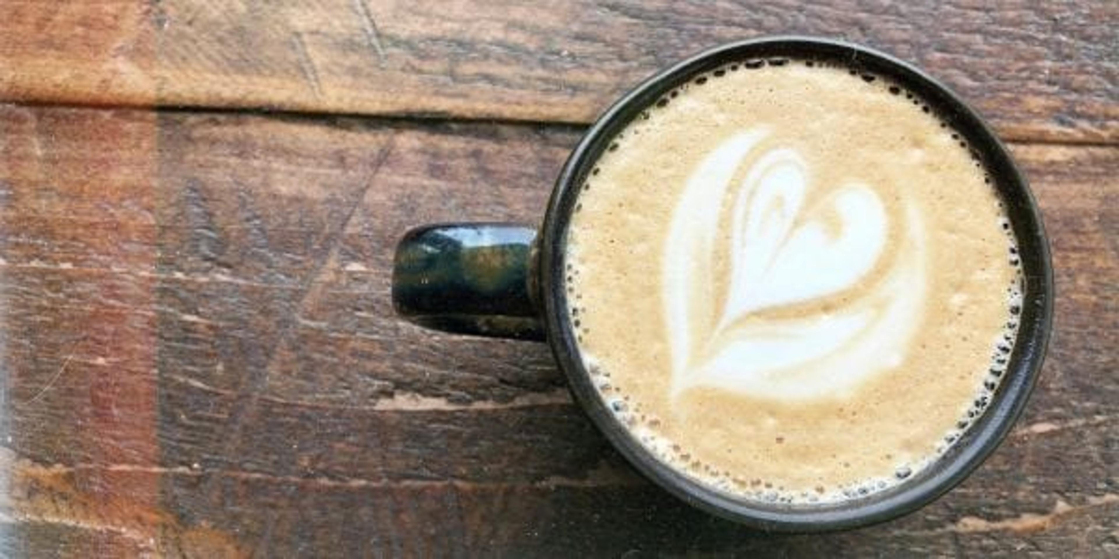 Coffee on wooden table