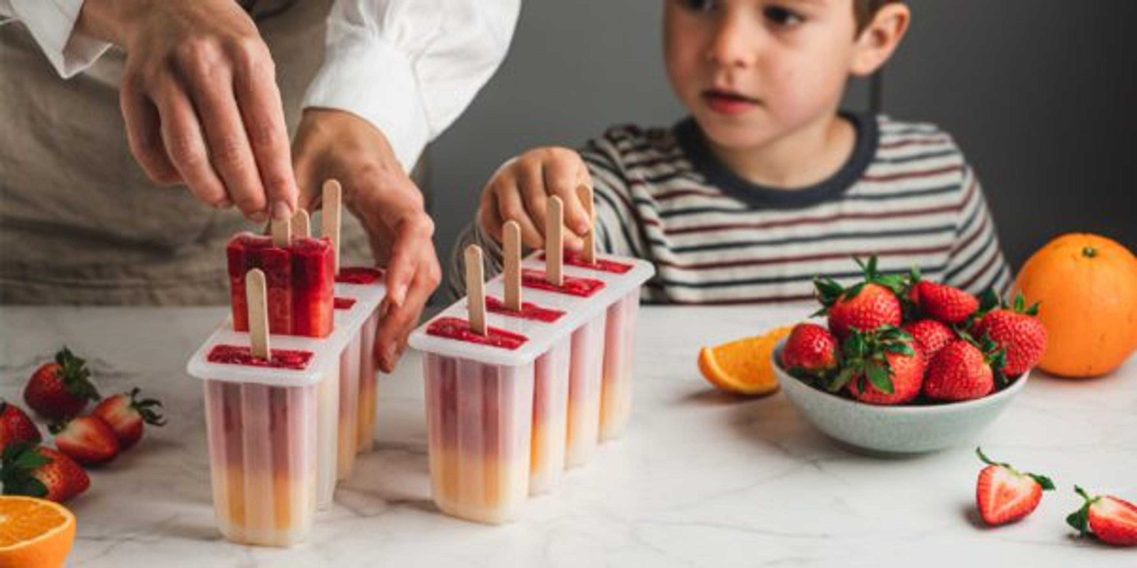 Frozen fruits, yogurt, chocolate chips and honey. Making your own sweet treats has never been so easy. 