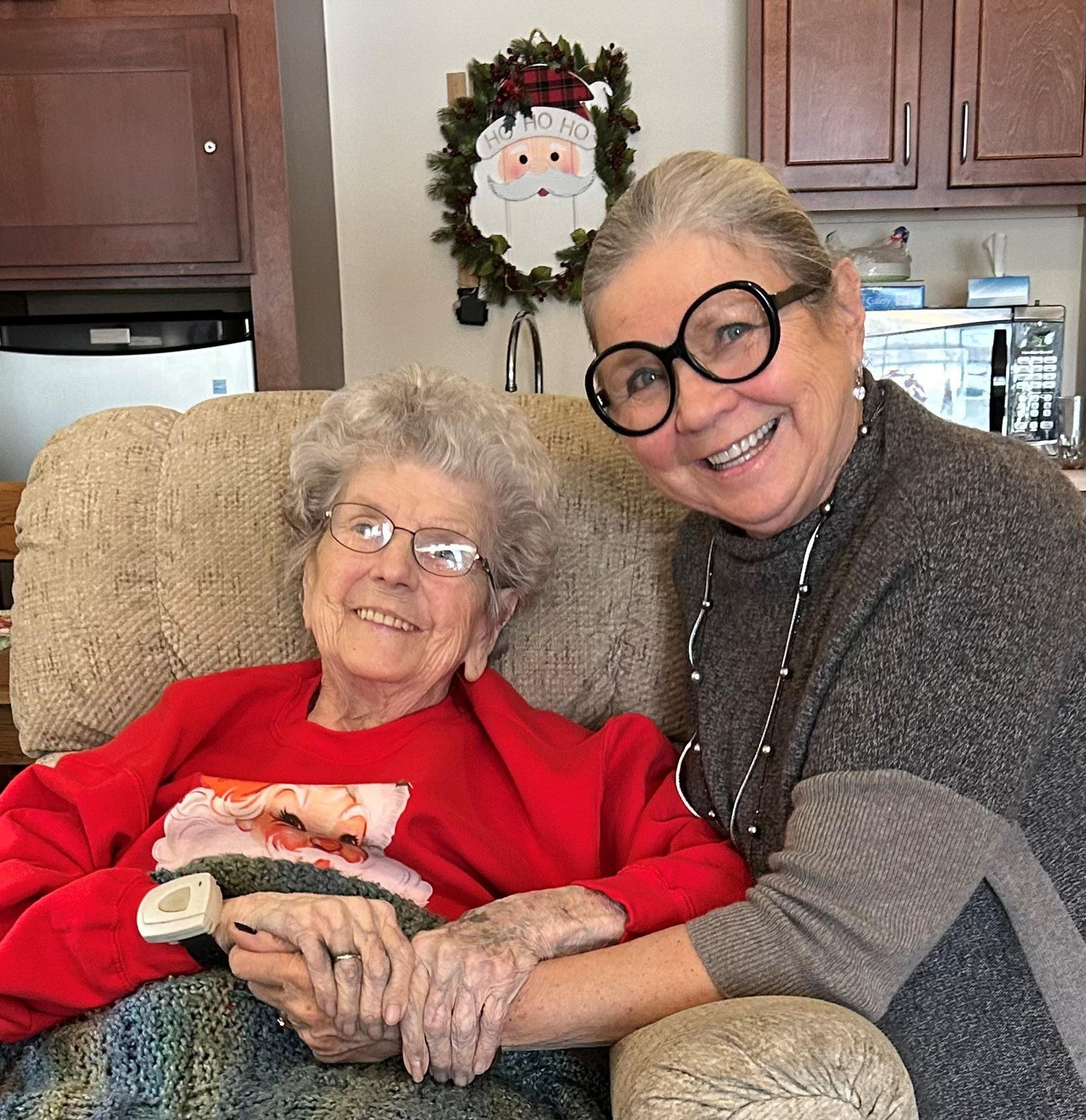 Eva Martin poses for a photo with her daughter, Jan Maar Strickler.