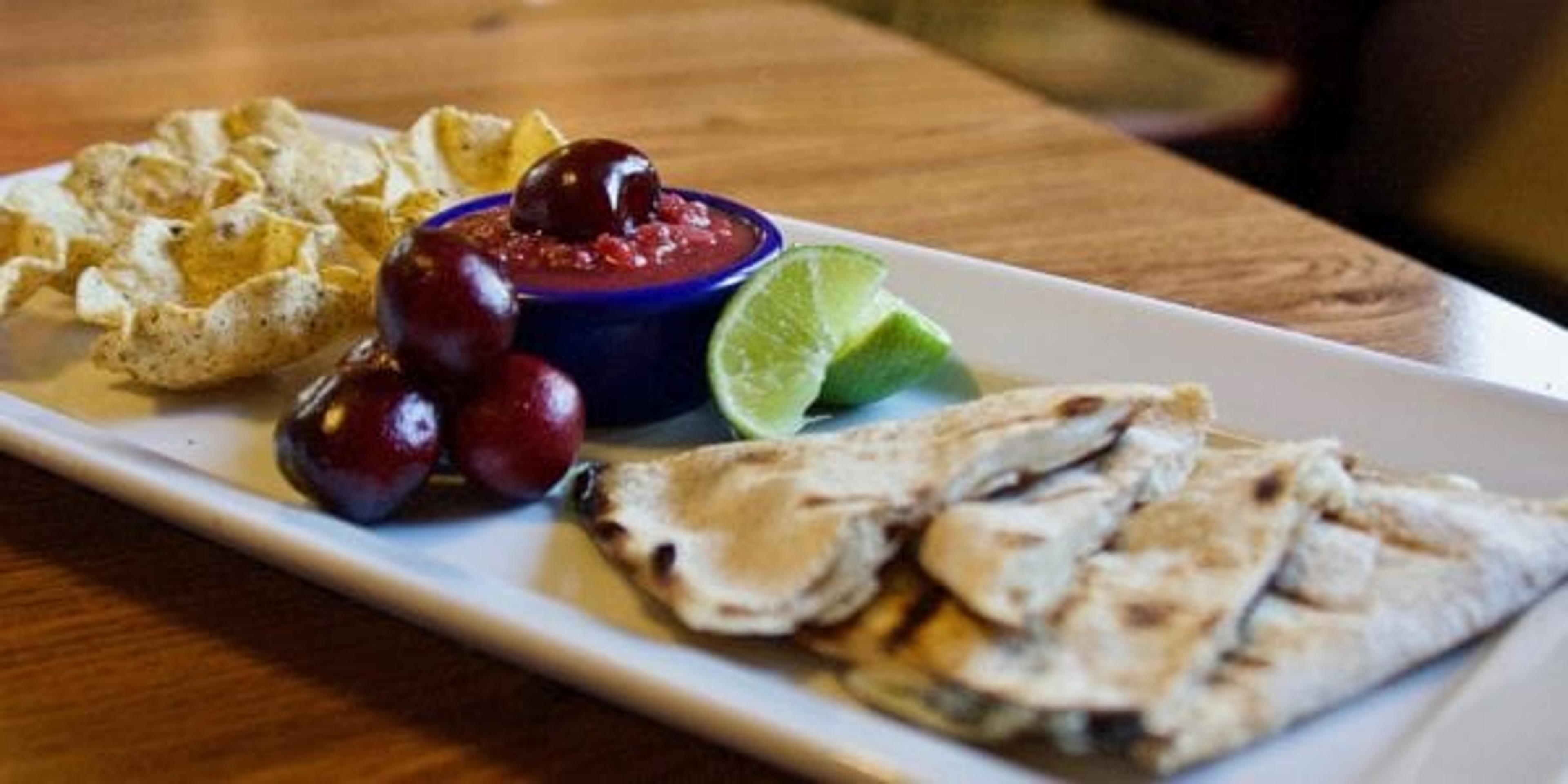 grilled cherry salsa & tortilla
