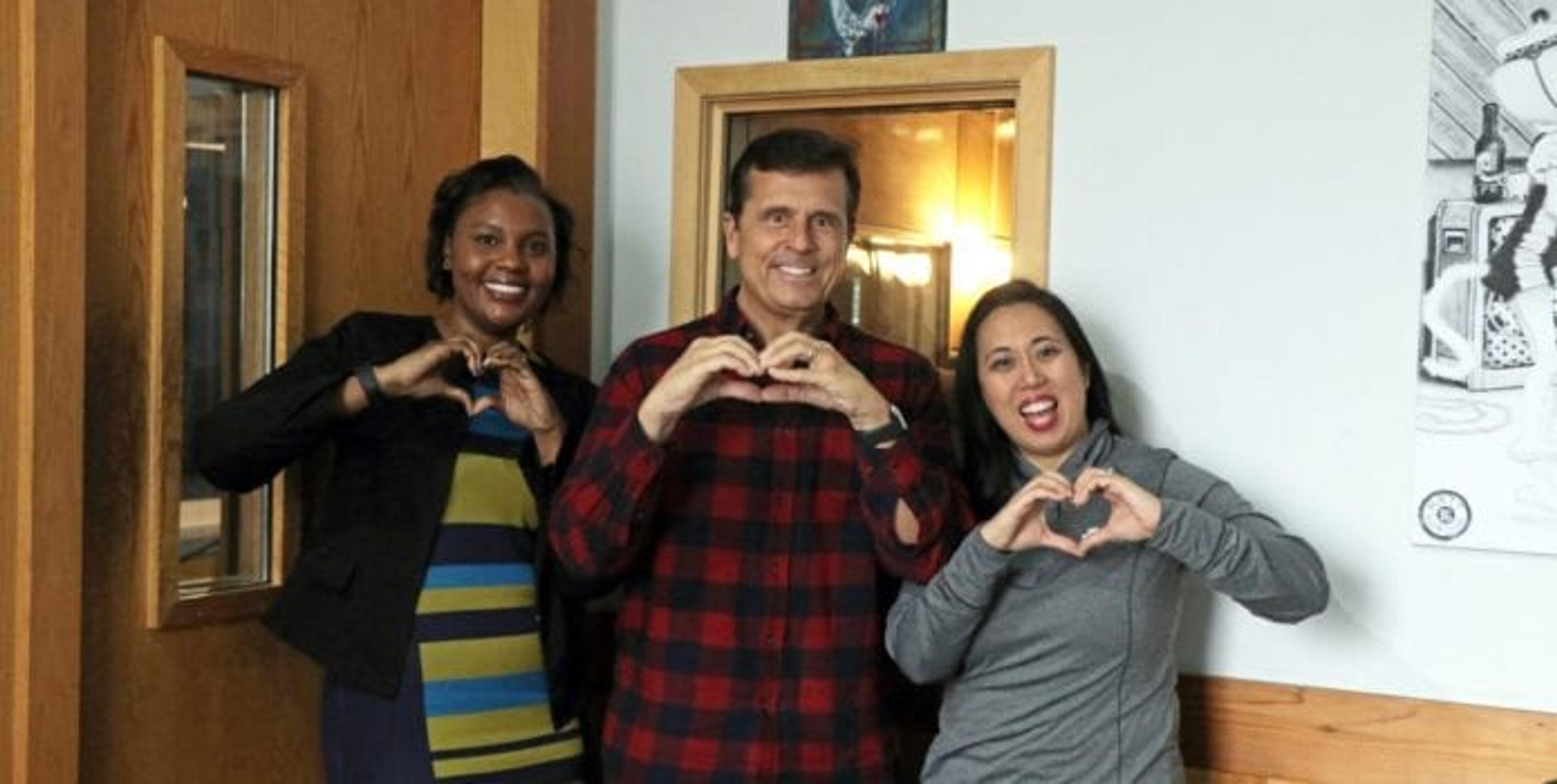 Kristian Hurley, Chuck Gaidica and Grace Derocha