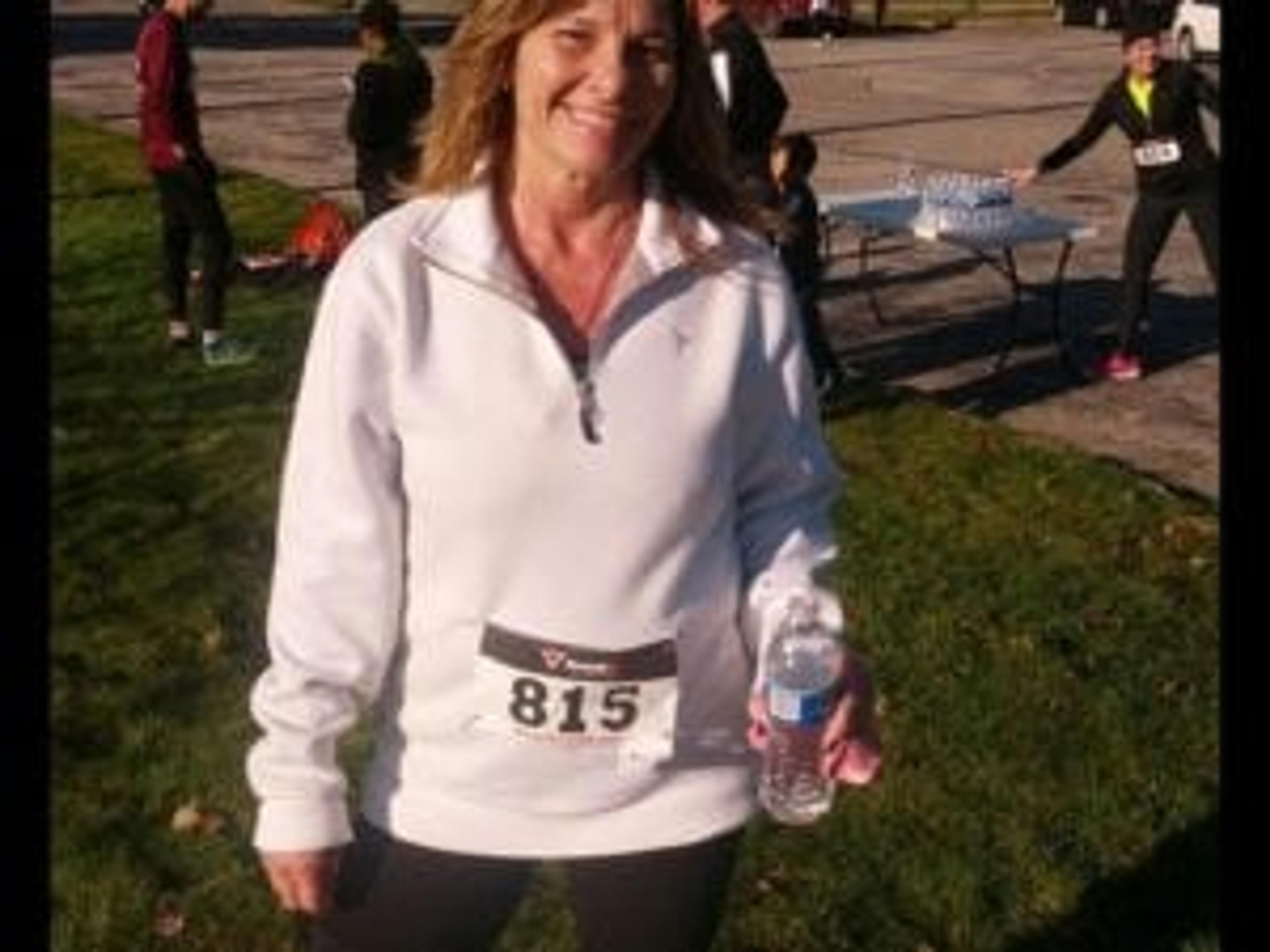 Linda Hall at last year's Dia de los Muertos race in Muskegon.
