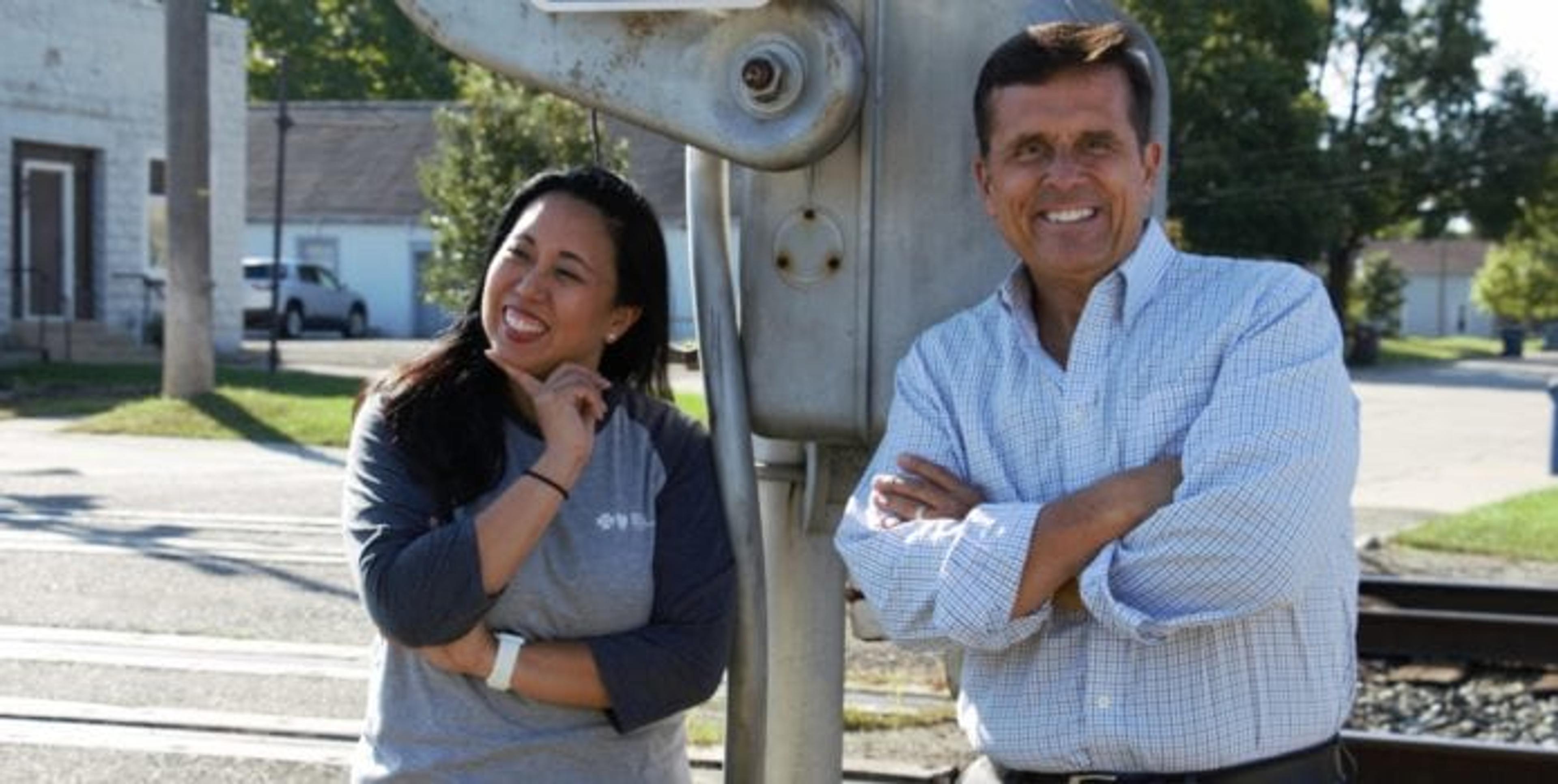 Chuck Gaidica with Grace Derocha