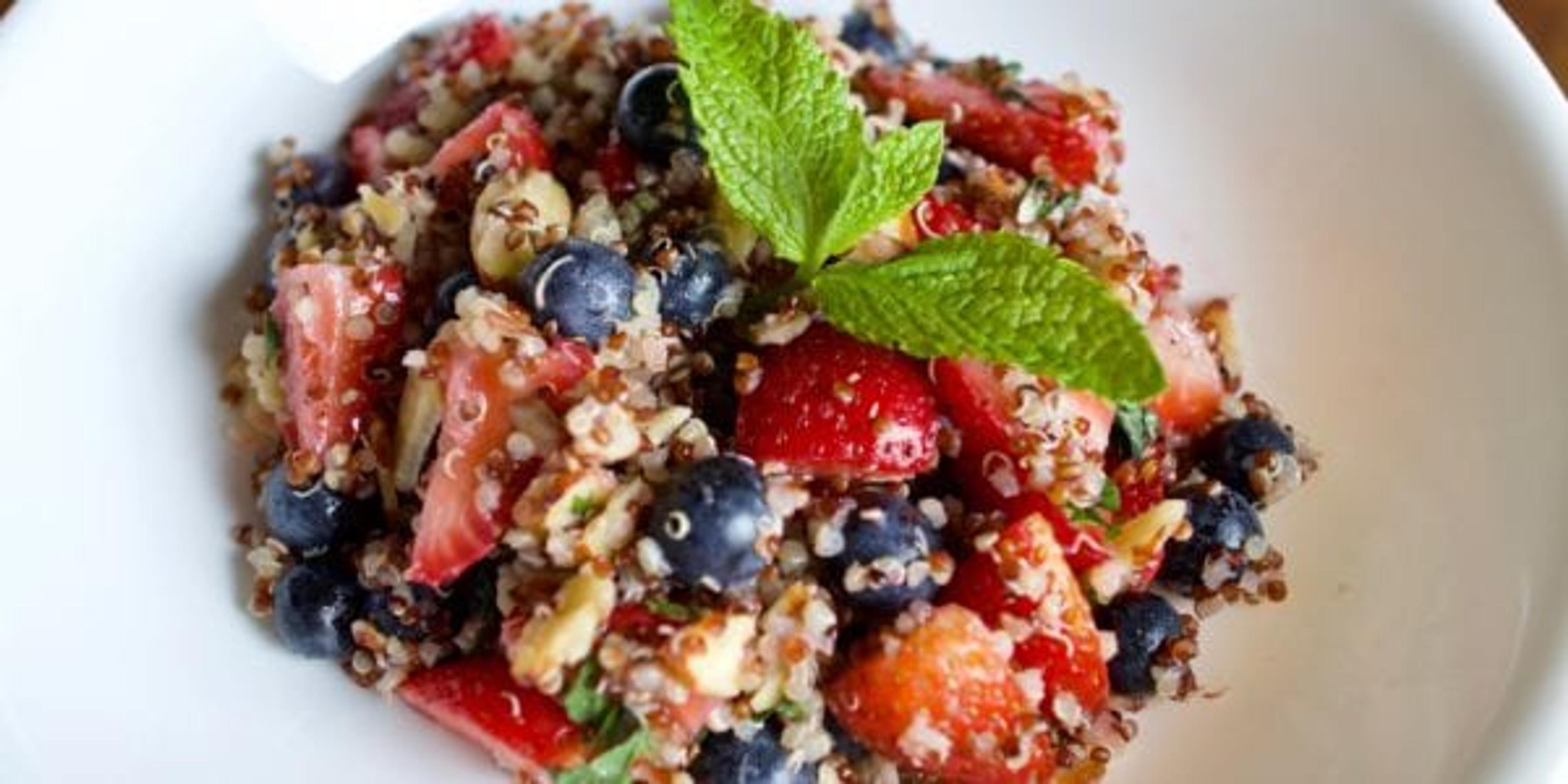 Red, White and Blue Quinoa Fruit Salad