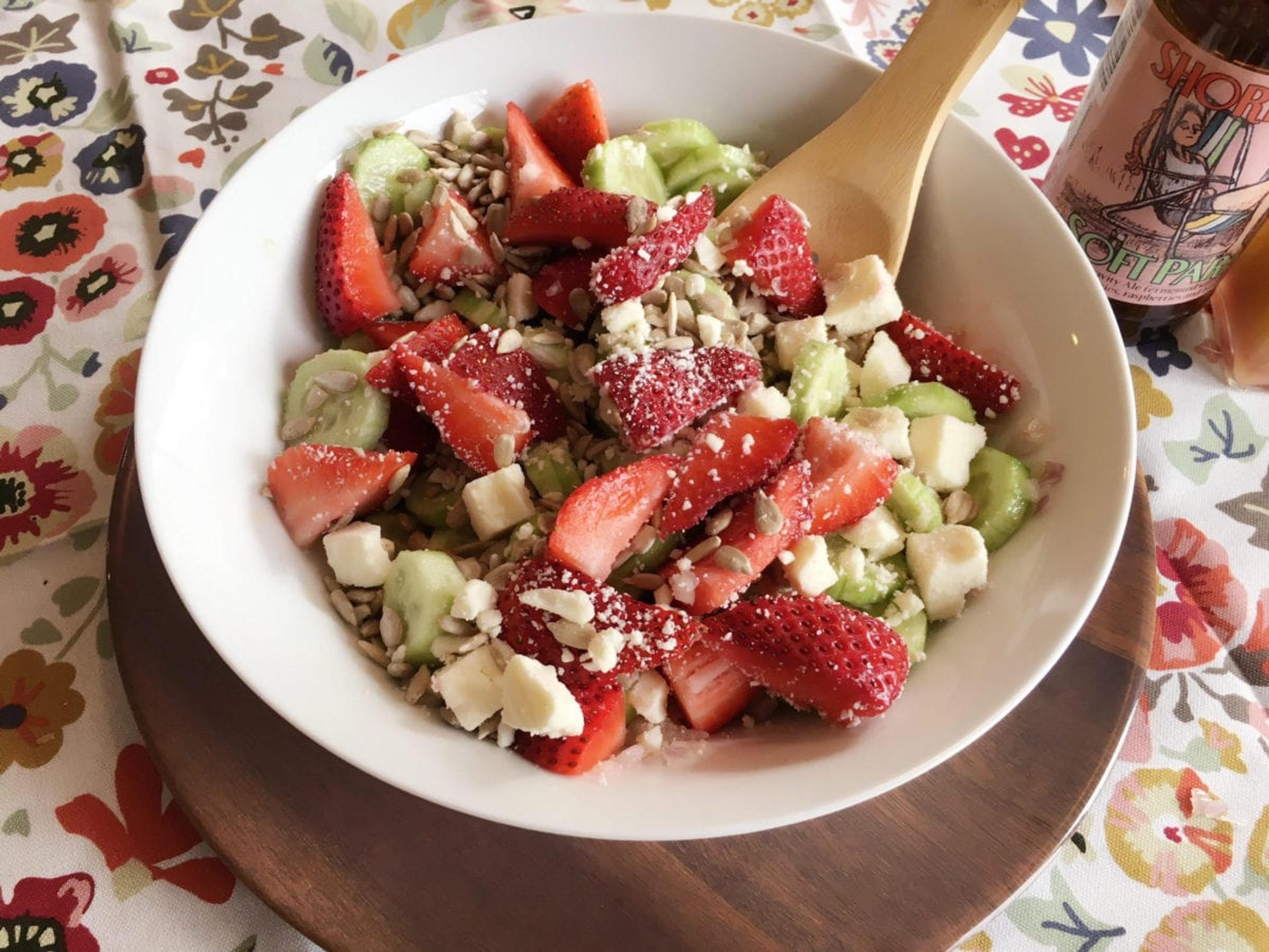 Cucumber and Strawberry Salad with Short's Soft Parade Vinaigrette