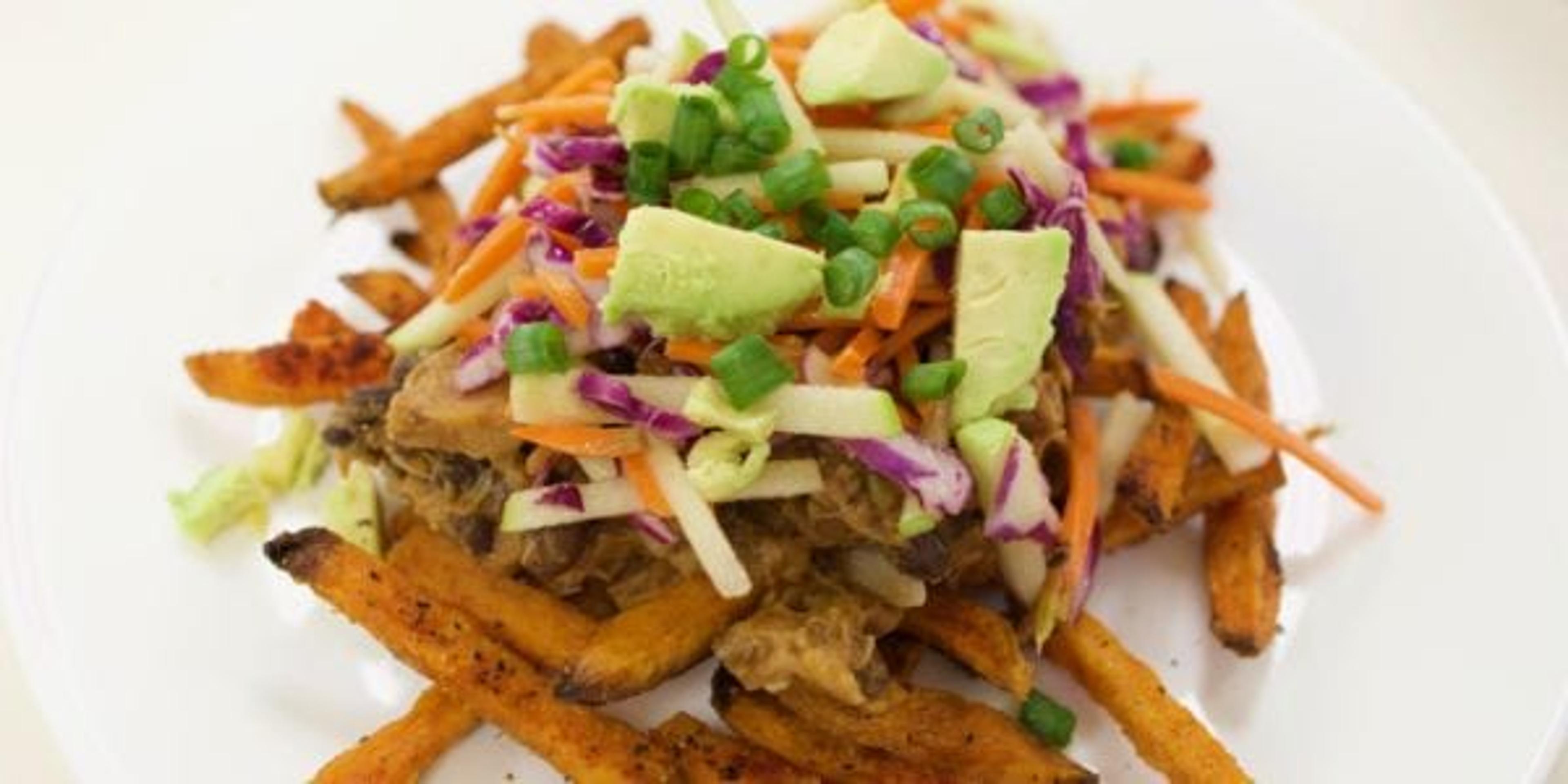 loaded sweet potato fries