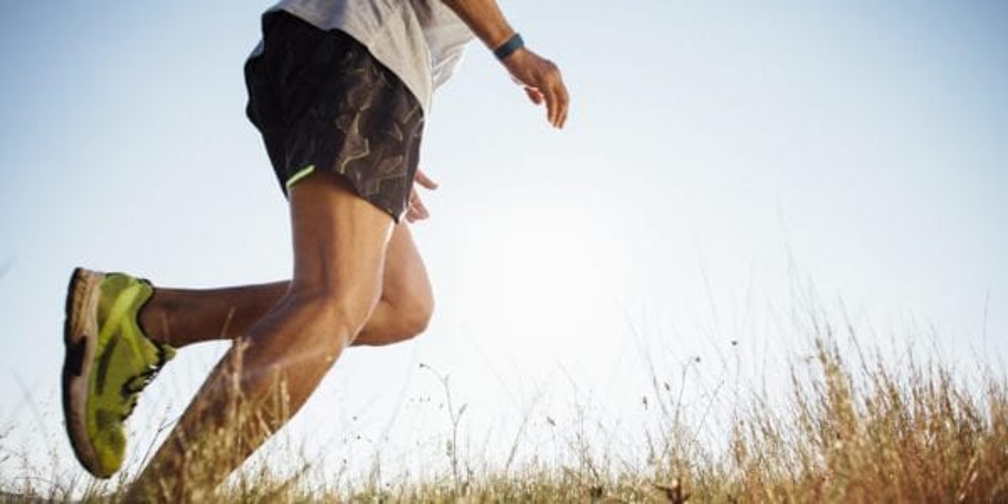 Older man running