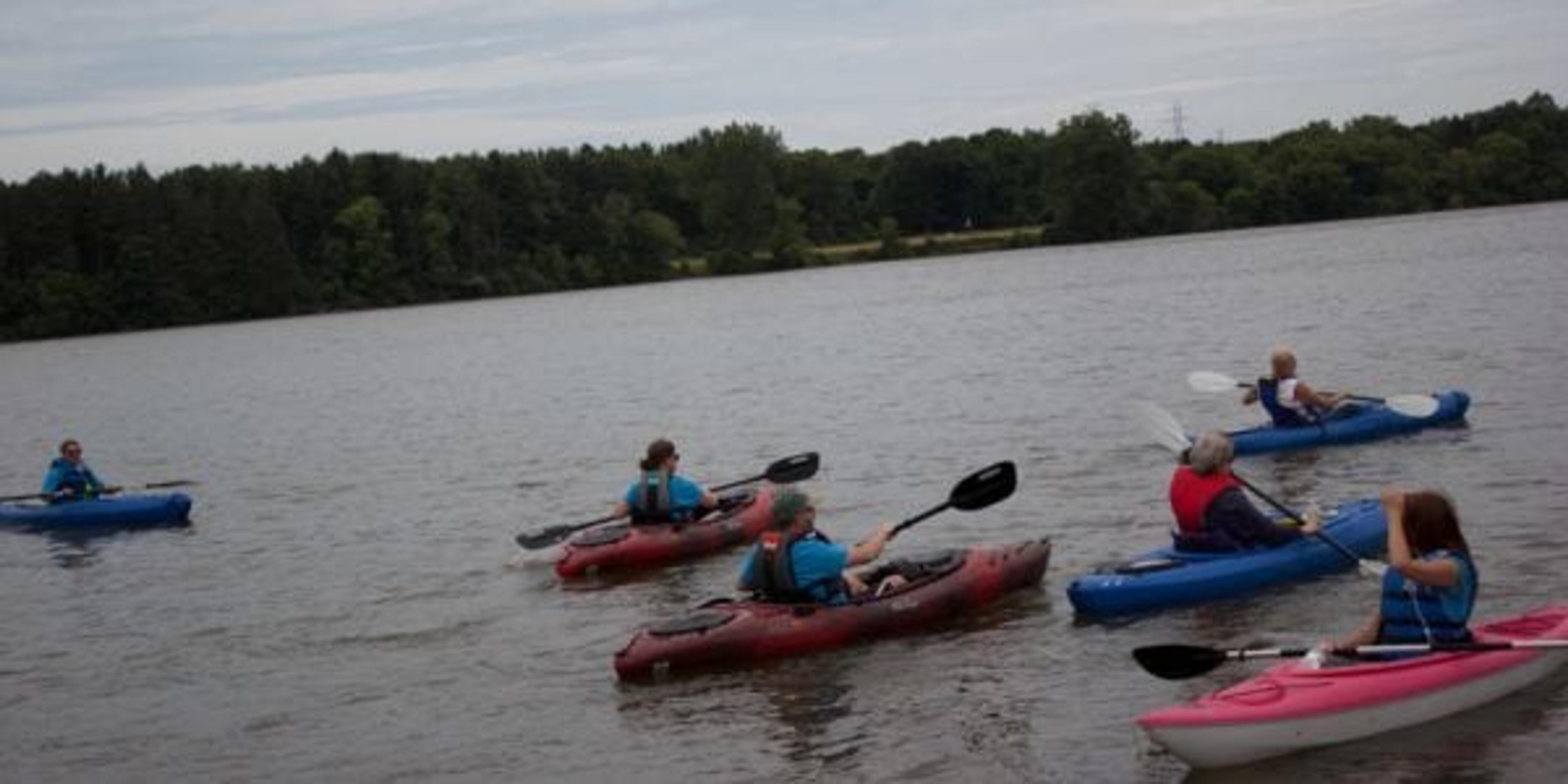 Image of kayakers on Mott Lake.