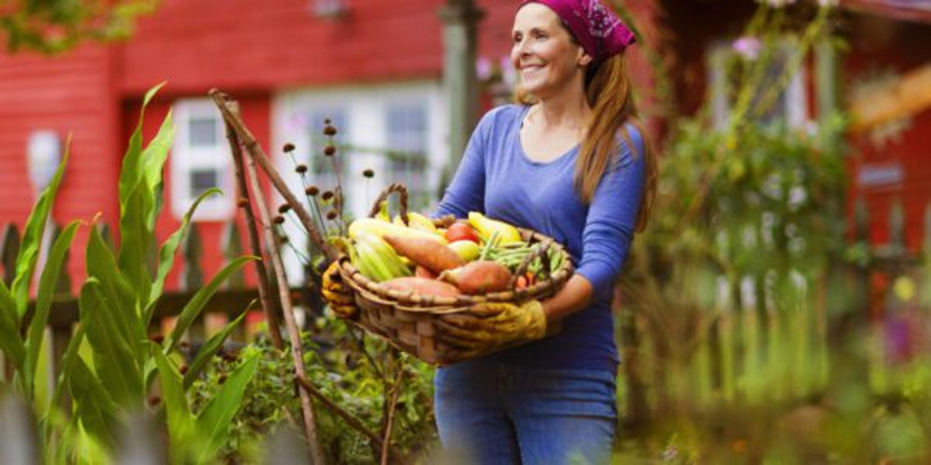 Mature Woman in Garden