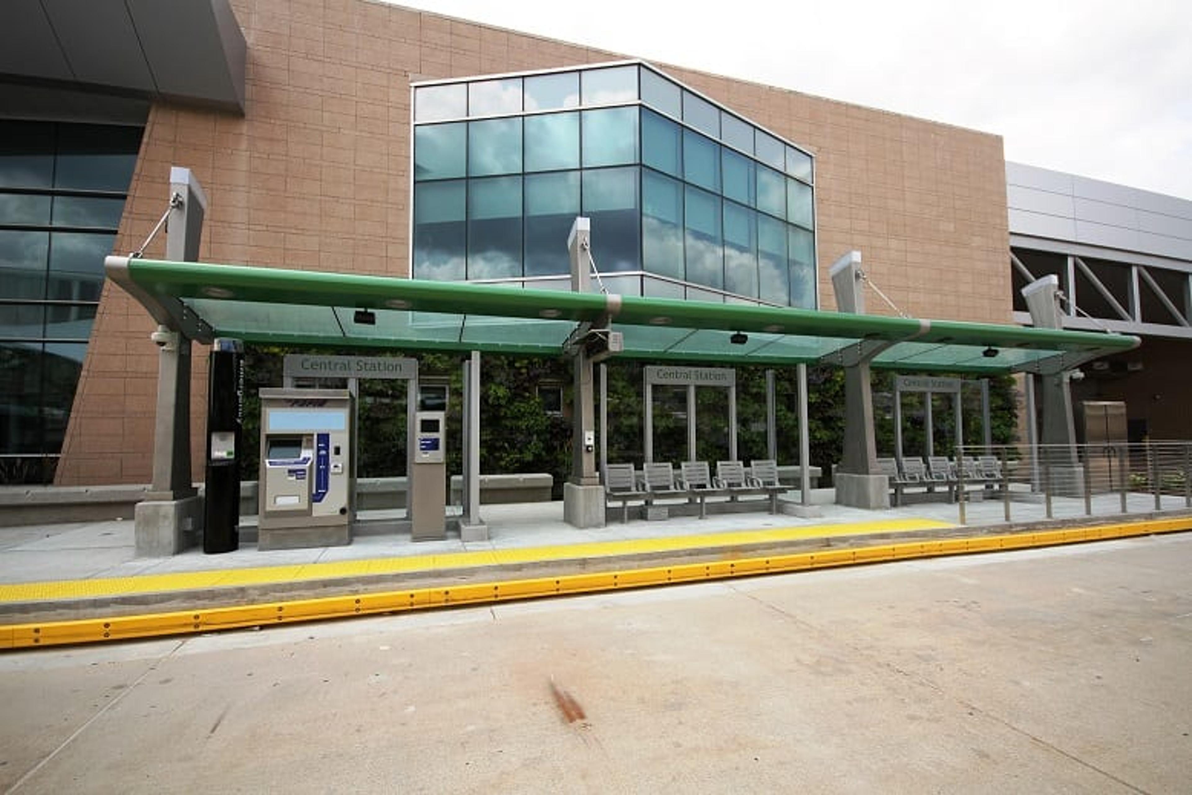 A Silver Line rapid transit bus terminal. 