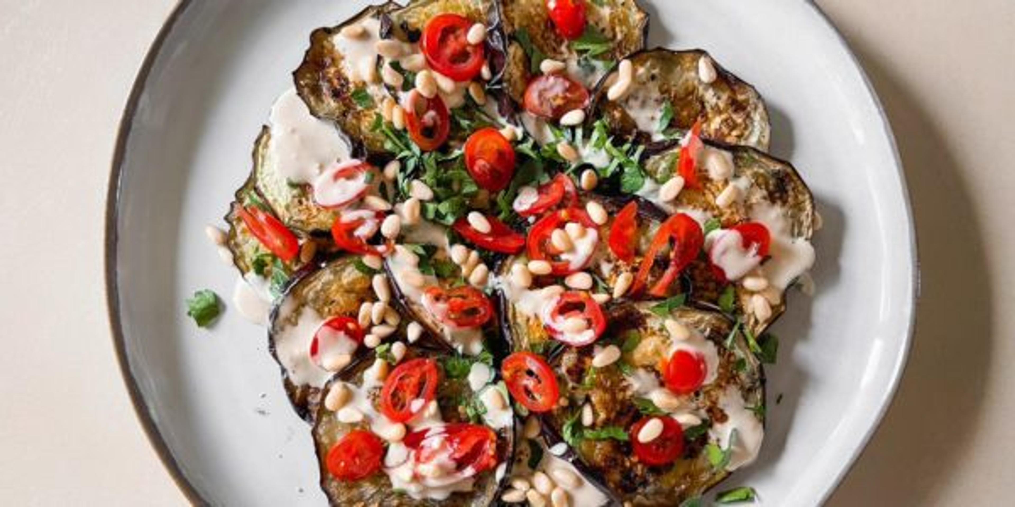 Summer Grilled Eggplant Salad