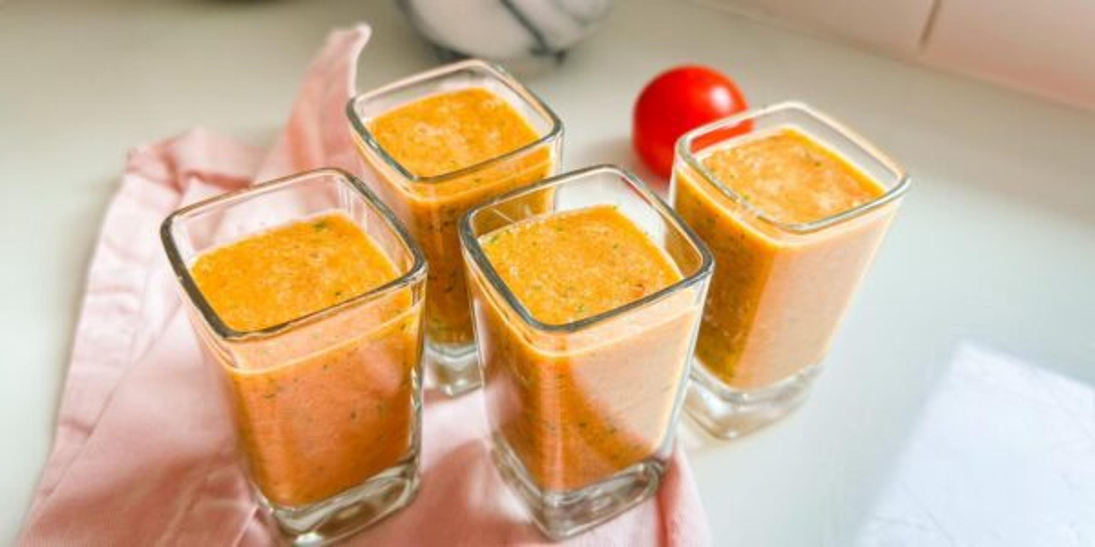 Watermelon Jalapeño Gazpacho Shooters