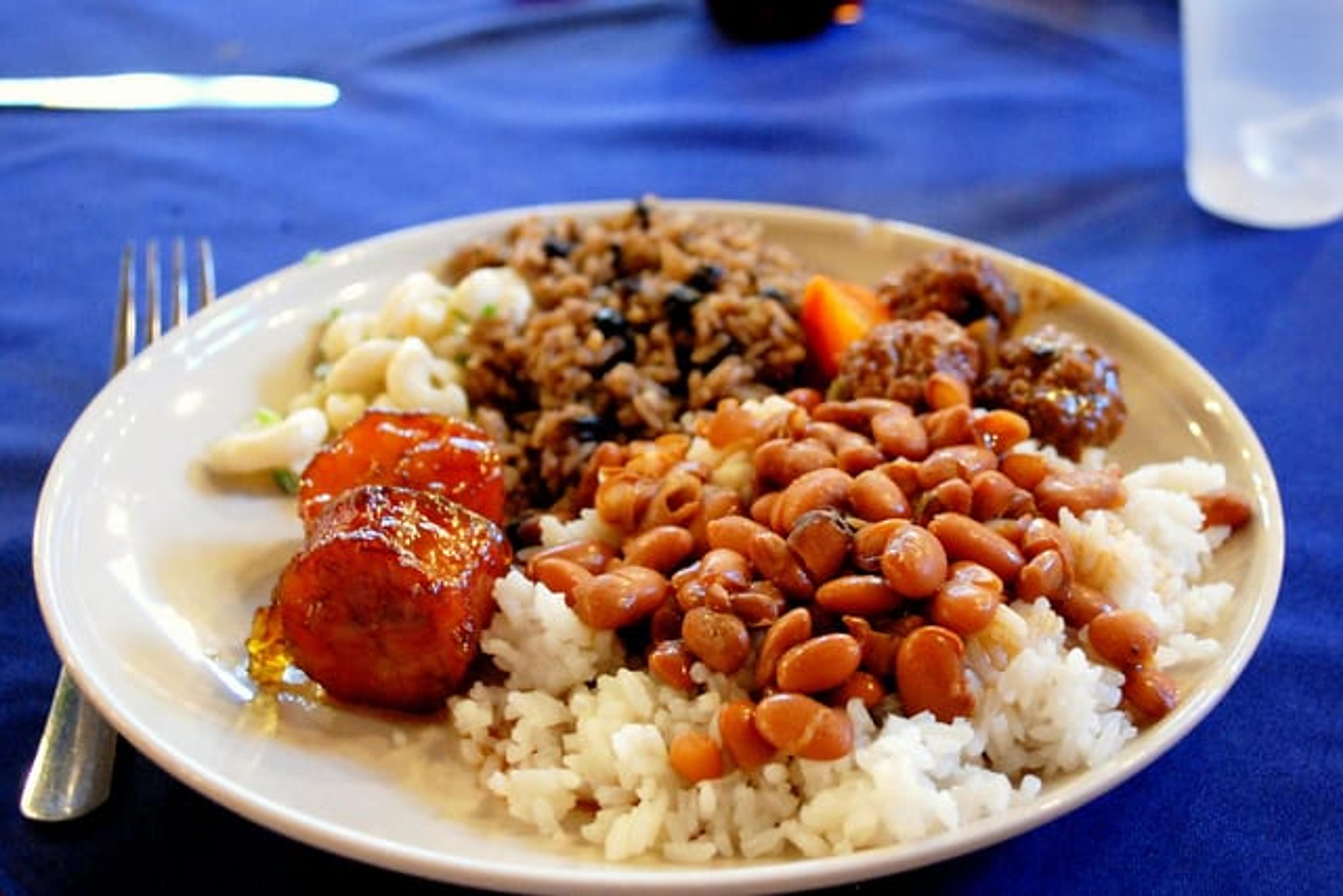 Rice beans and plantains