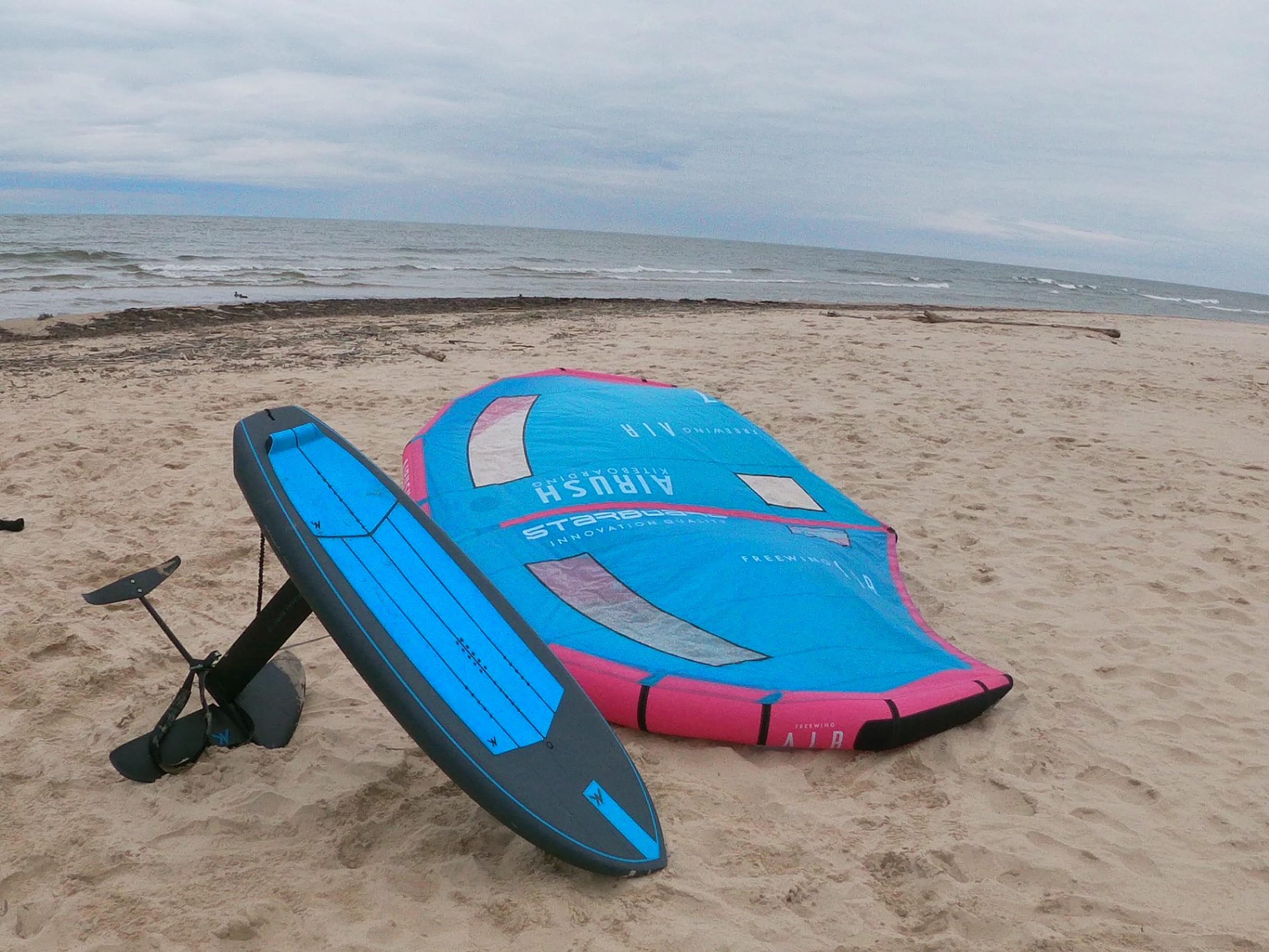 One of the major appeals of wing foiling is it can be fun to do even if the waves aren’t high and the wind isn’t overbearing, because of its versatility. The board and wing do some of the work for you.