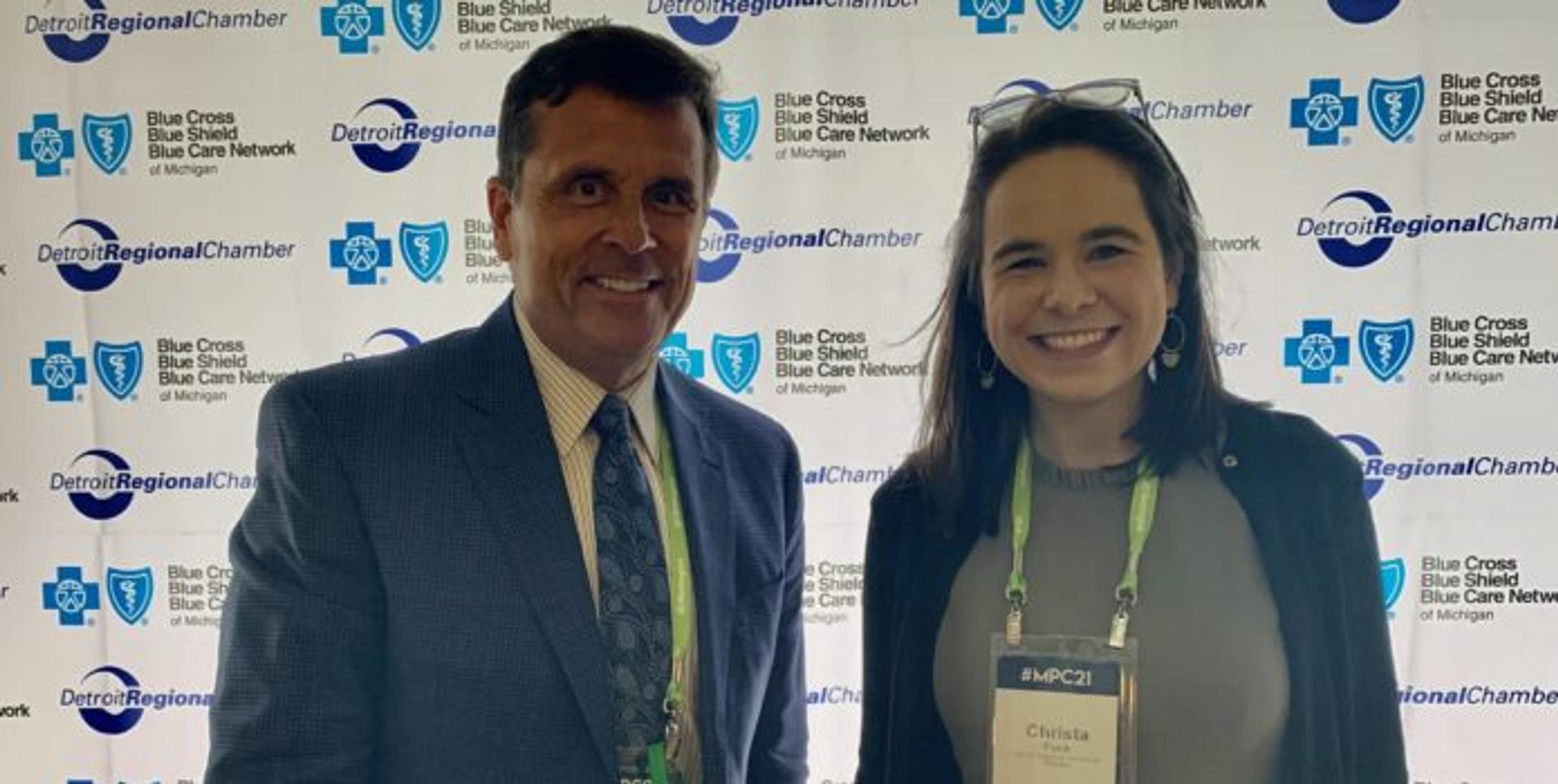 Christa Funk with Chuck Gaidica