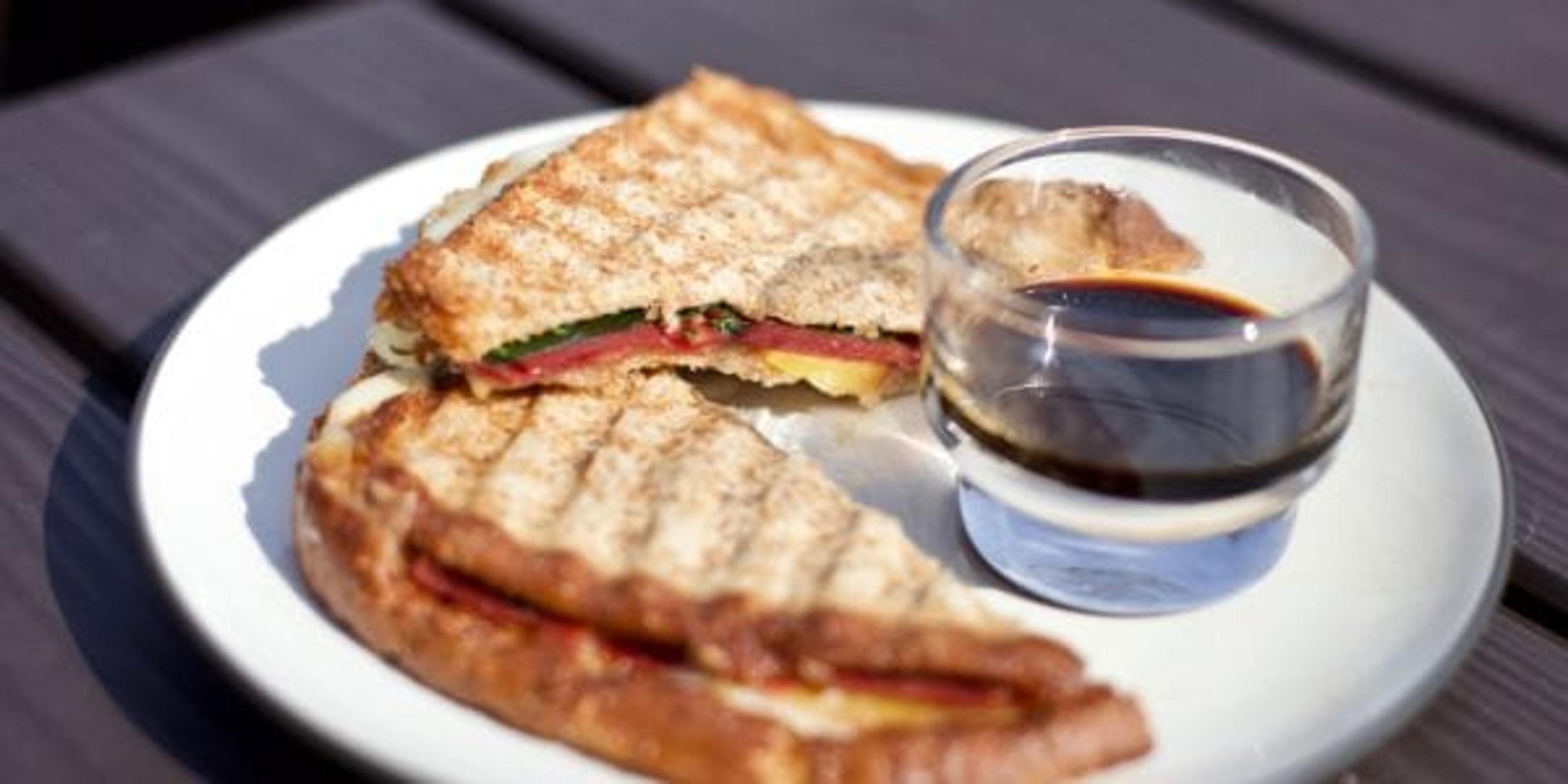 Panini on a plate.