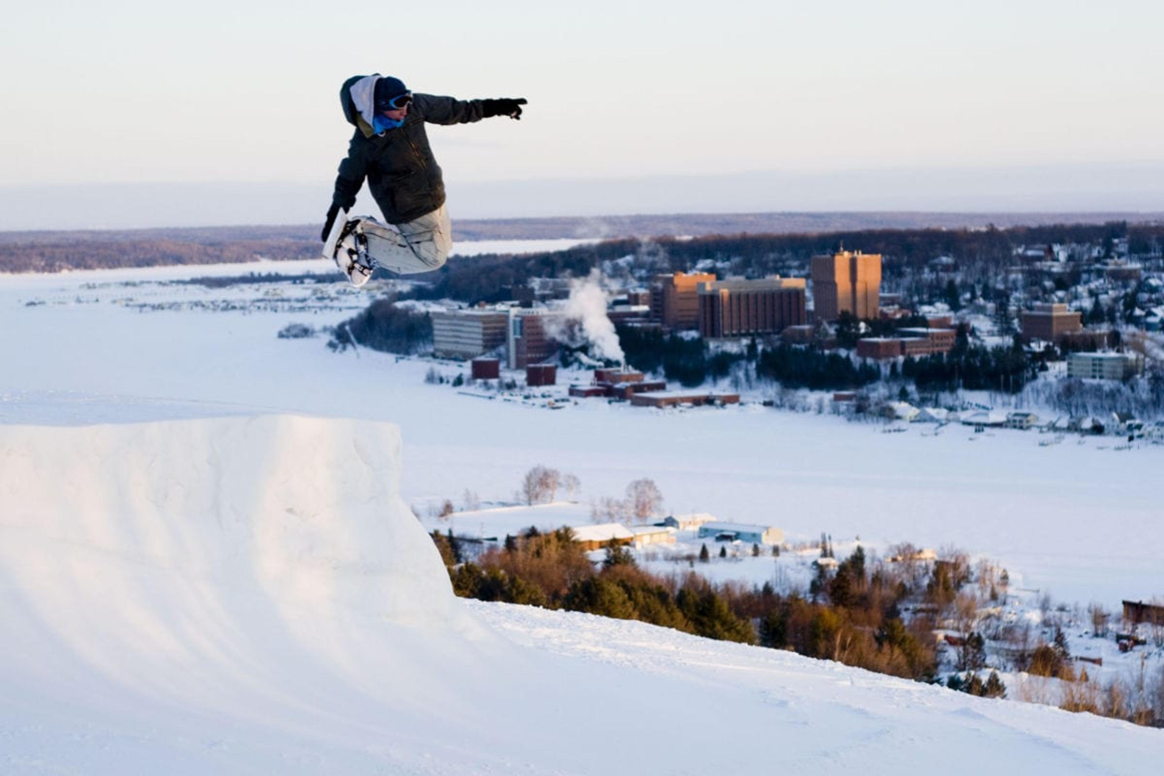 Snowboarding at Mt. Ripley
