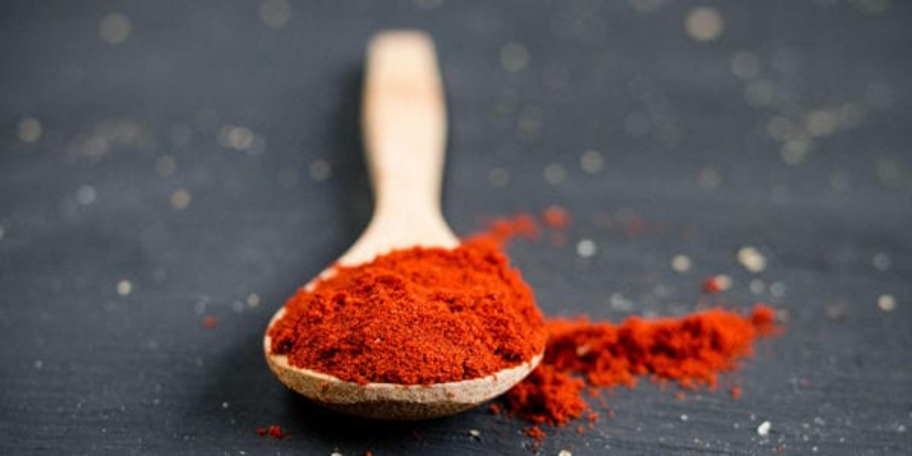 protein powder on a spoon