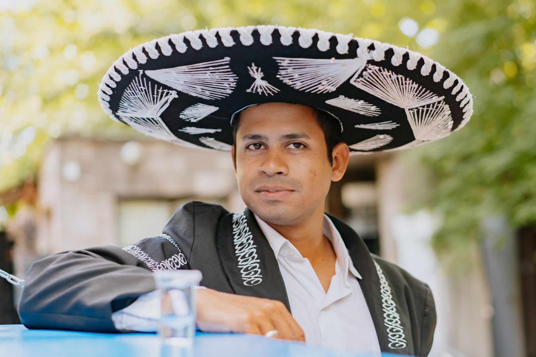 A man in a traditional charro sombrero, Mexico