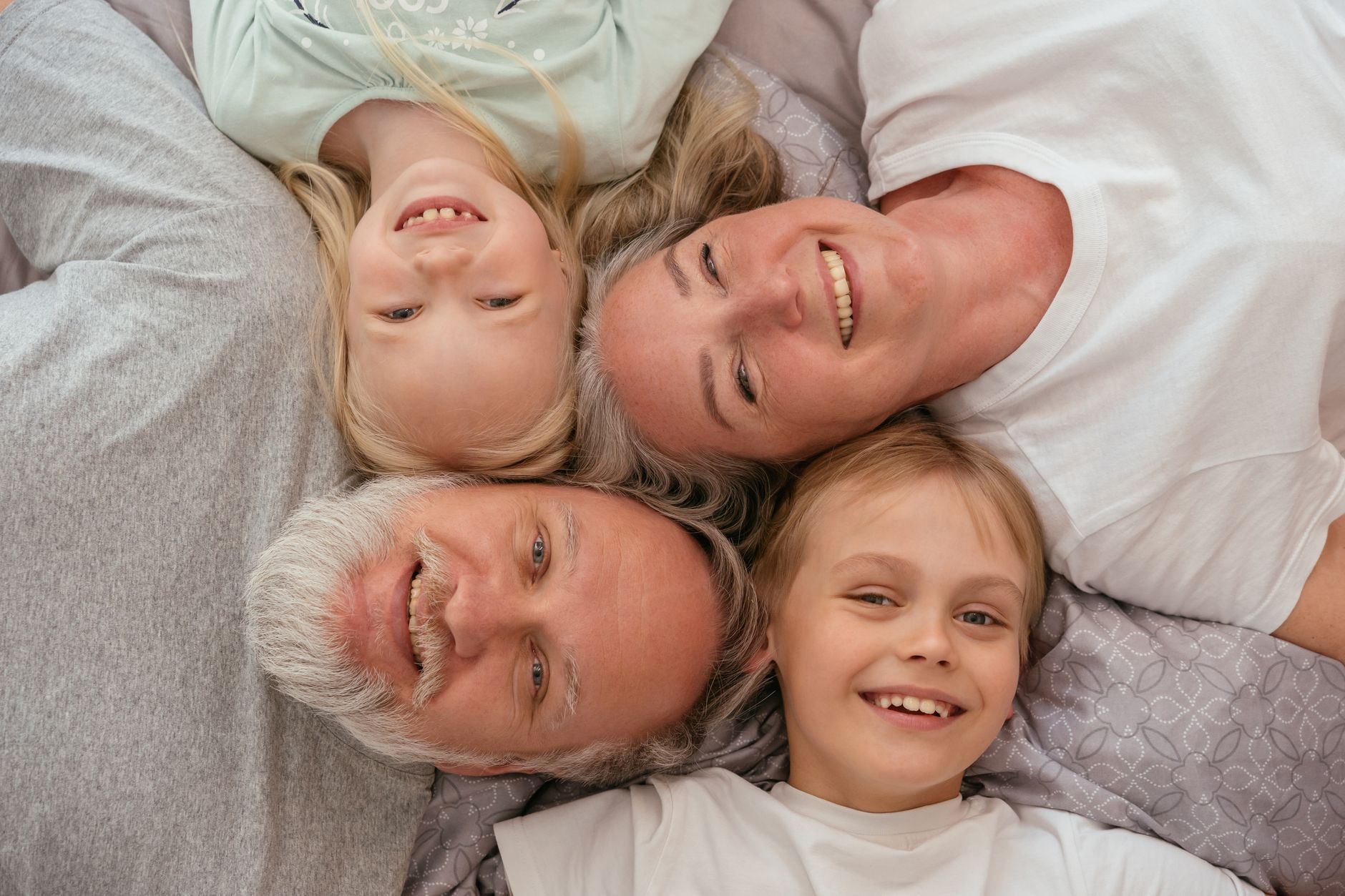 A joyful multigenerational Italian family