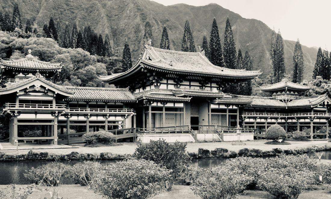 A quiet temple in the morning light