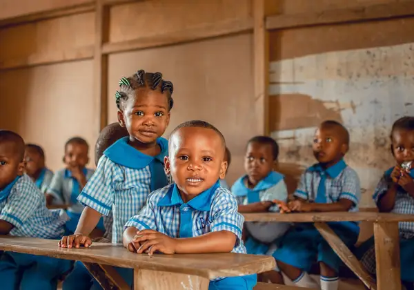 Nigerian children smiling