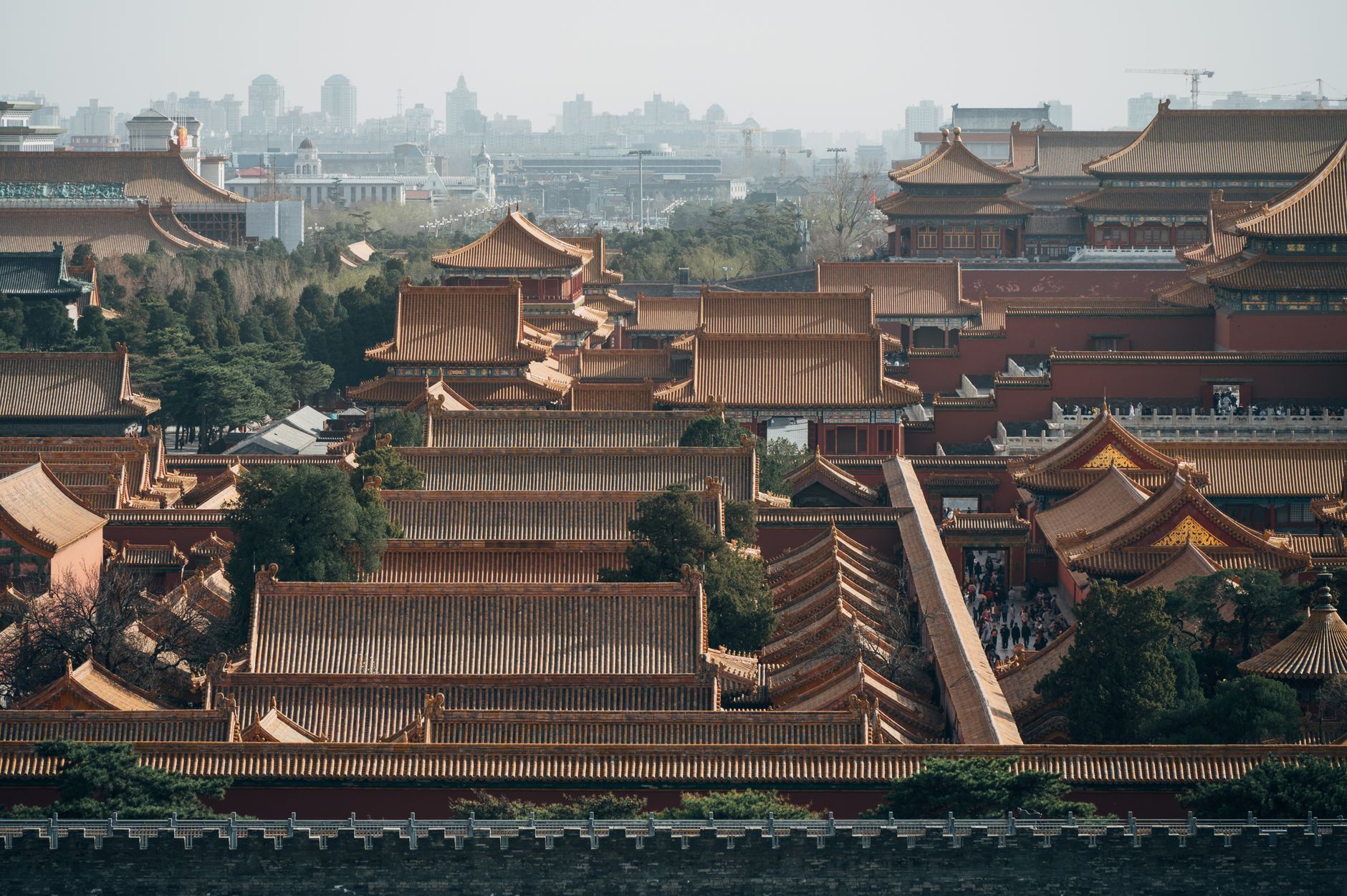 The golden rooftops of the Forbidden City, Beijing