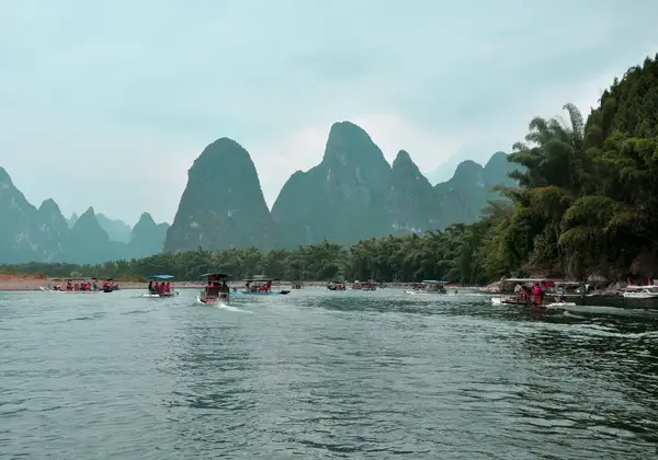 The Li River and karst mountains near Guilin, China