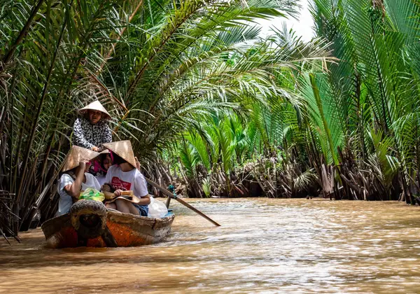 A boat on the Mekong River, Vietnam