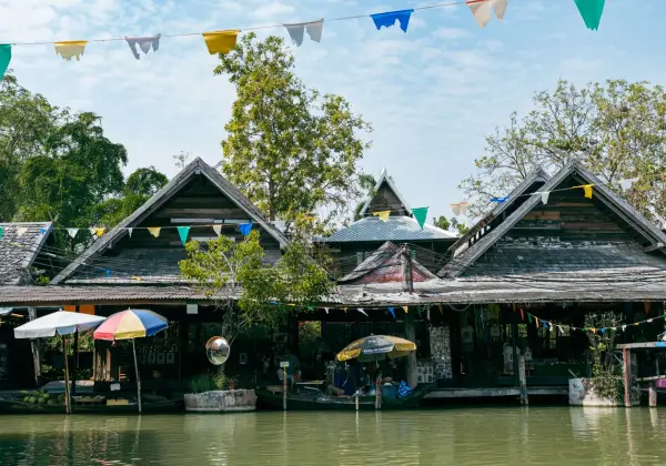 A floating market in Thailand