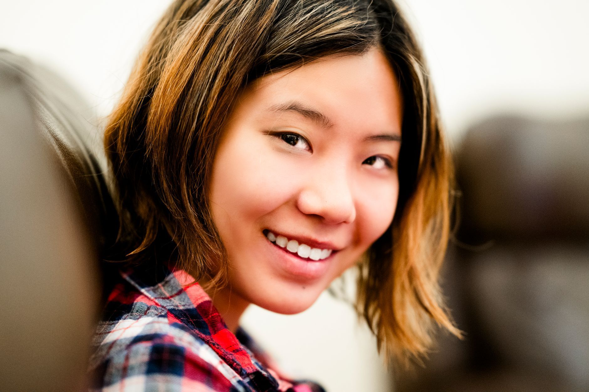 A smiling young Chinese woman