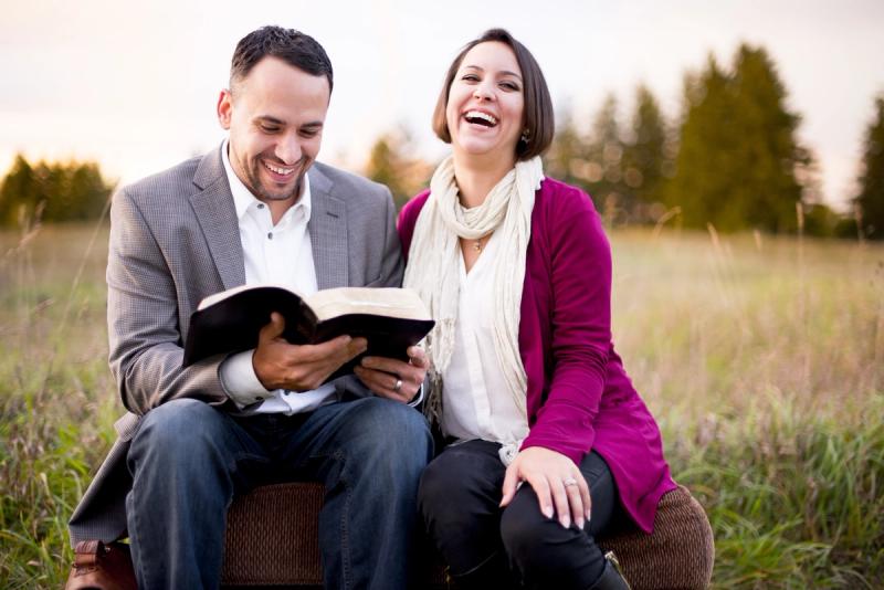 Couple reading Scripture together
