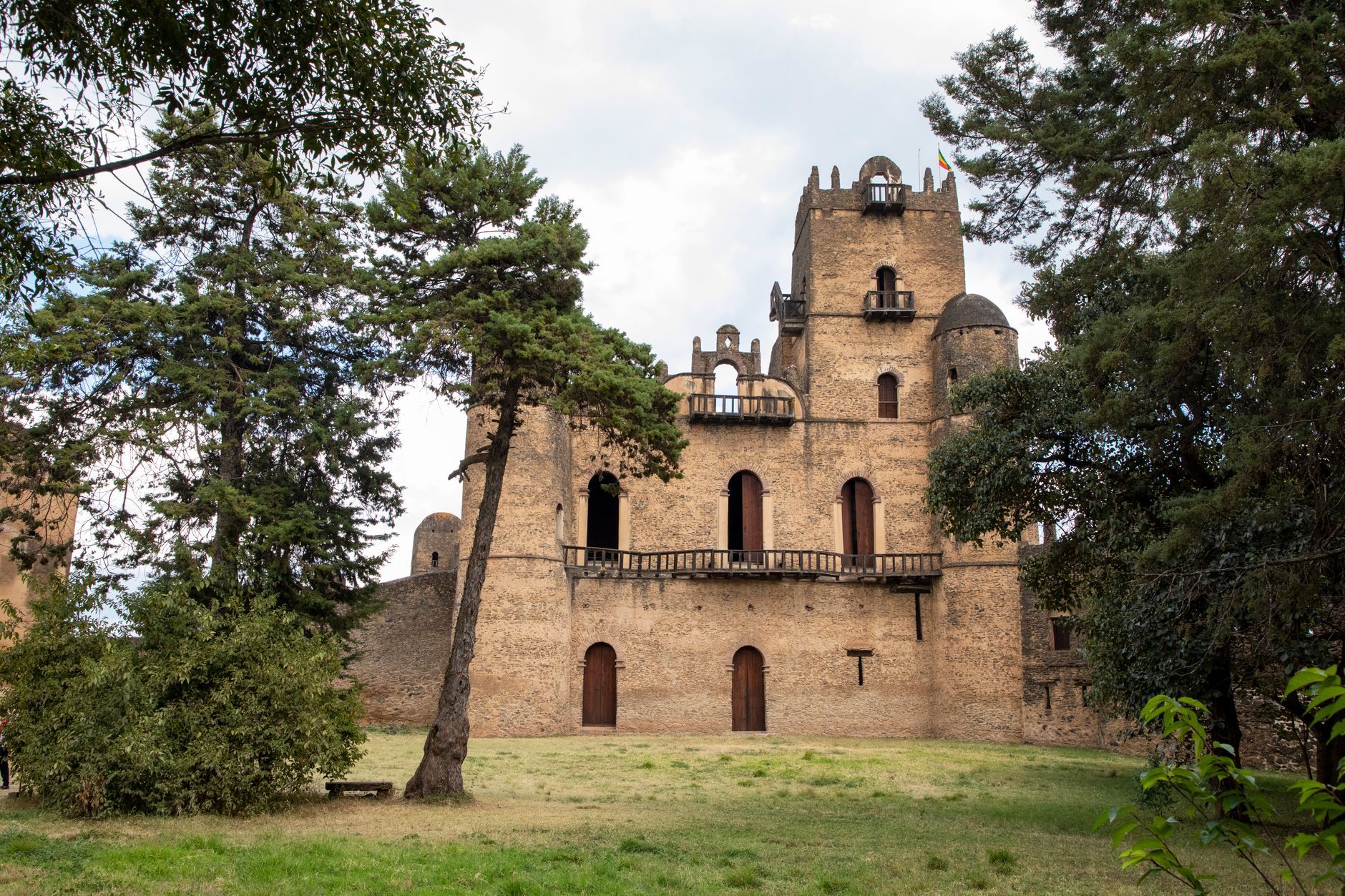 The castles of Fasil Ghebbi in Gondar, Ethiopia