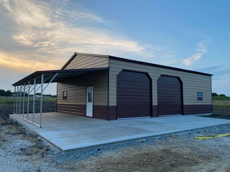 30x40x12 Workshop with 12x30x8 front porch
