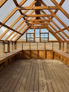 12x16 Greenhouse with Cedar Stain gallery 4
