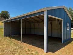 20x30x9 Loafing Shed All Vertical with Roll-up Doors gallery 0