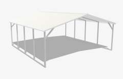 20x20x7 Carport with Vertical Roof gallery 1