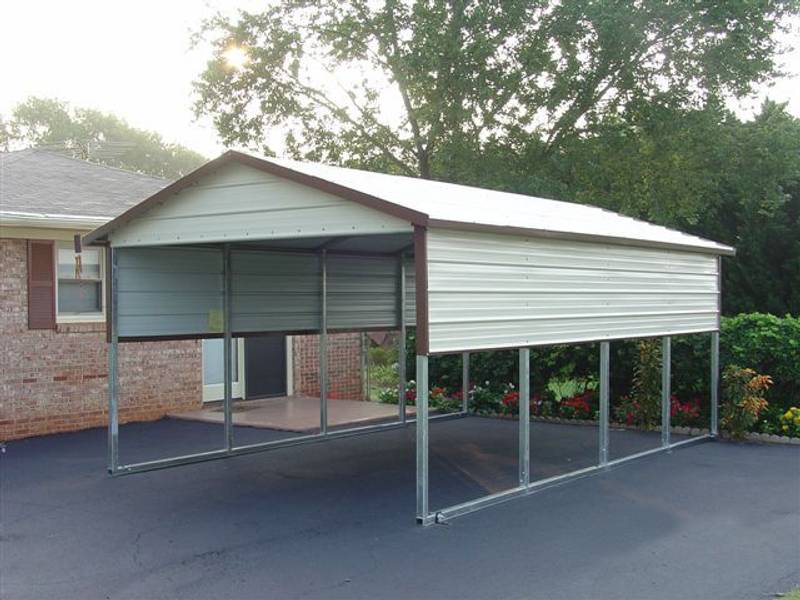 12x20x7 Carport with Horizontal Boxed Eave